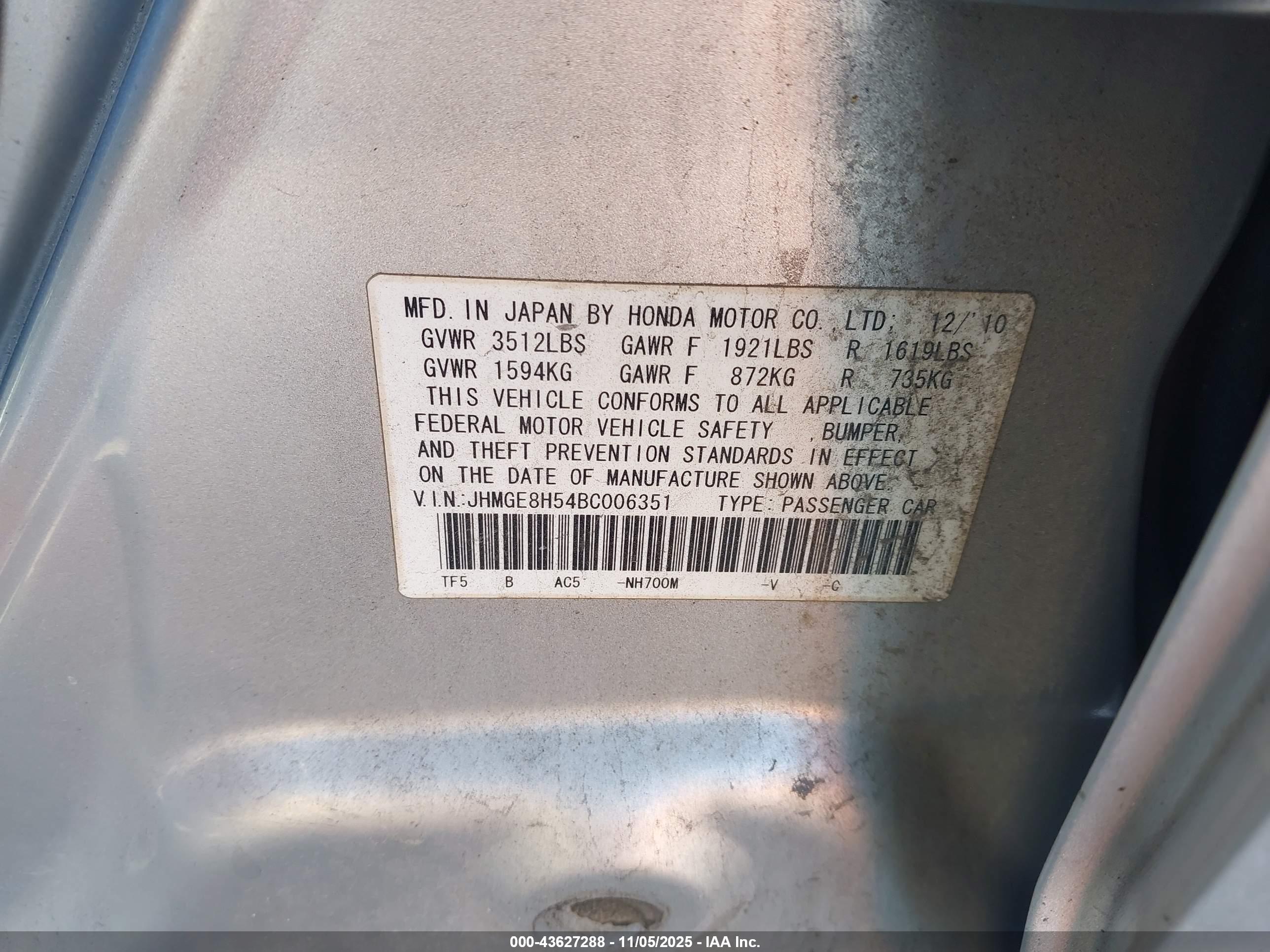 HONDA FIT image 9
