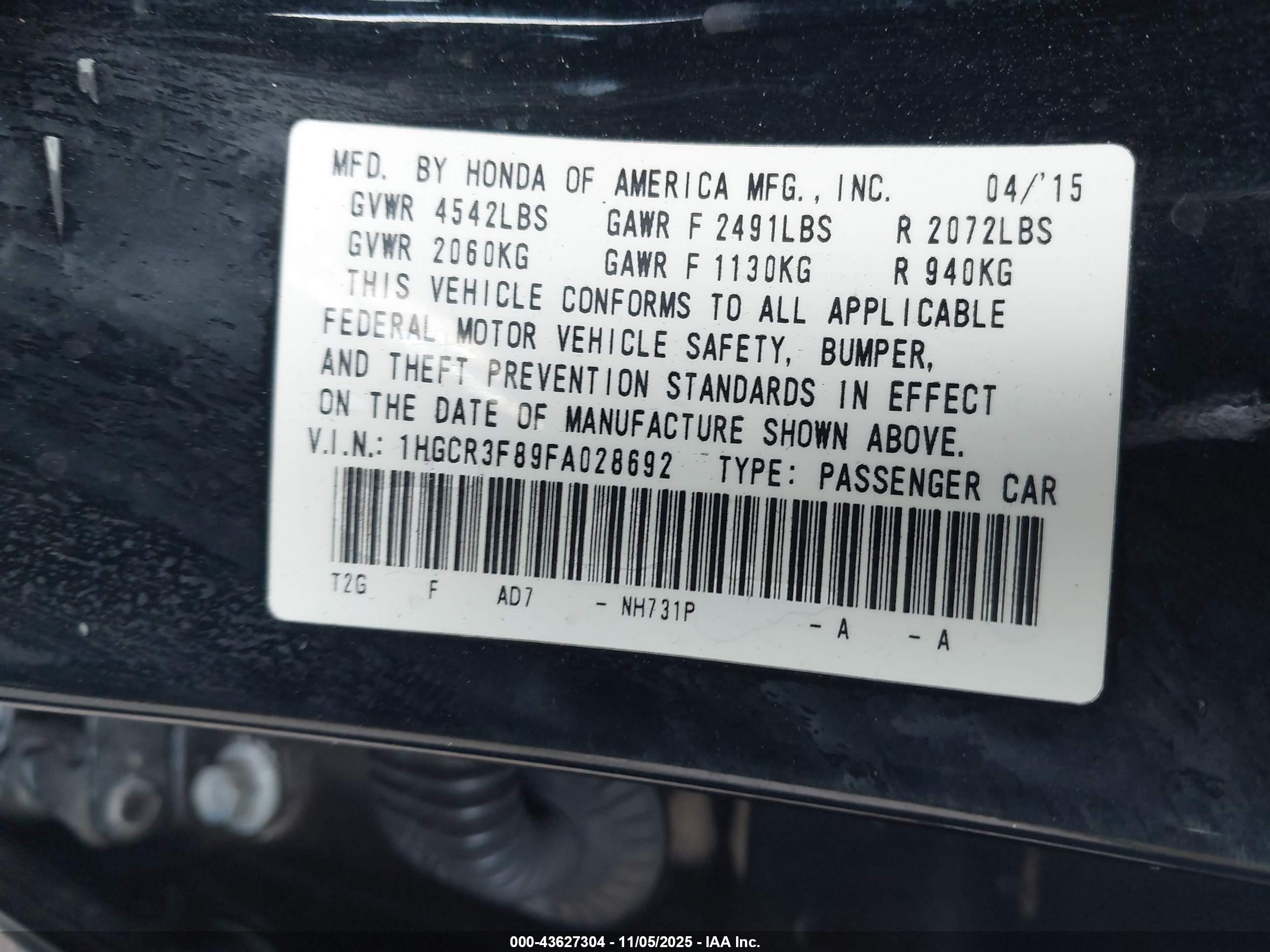 HONDA ACCORD image 9