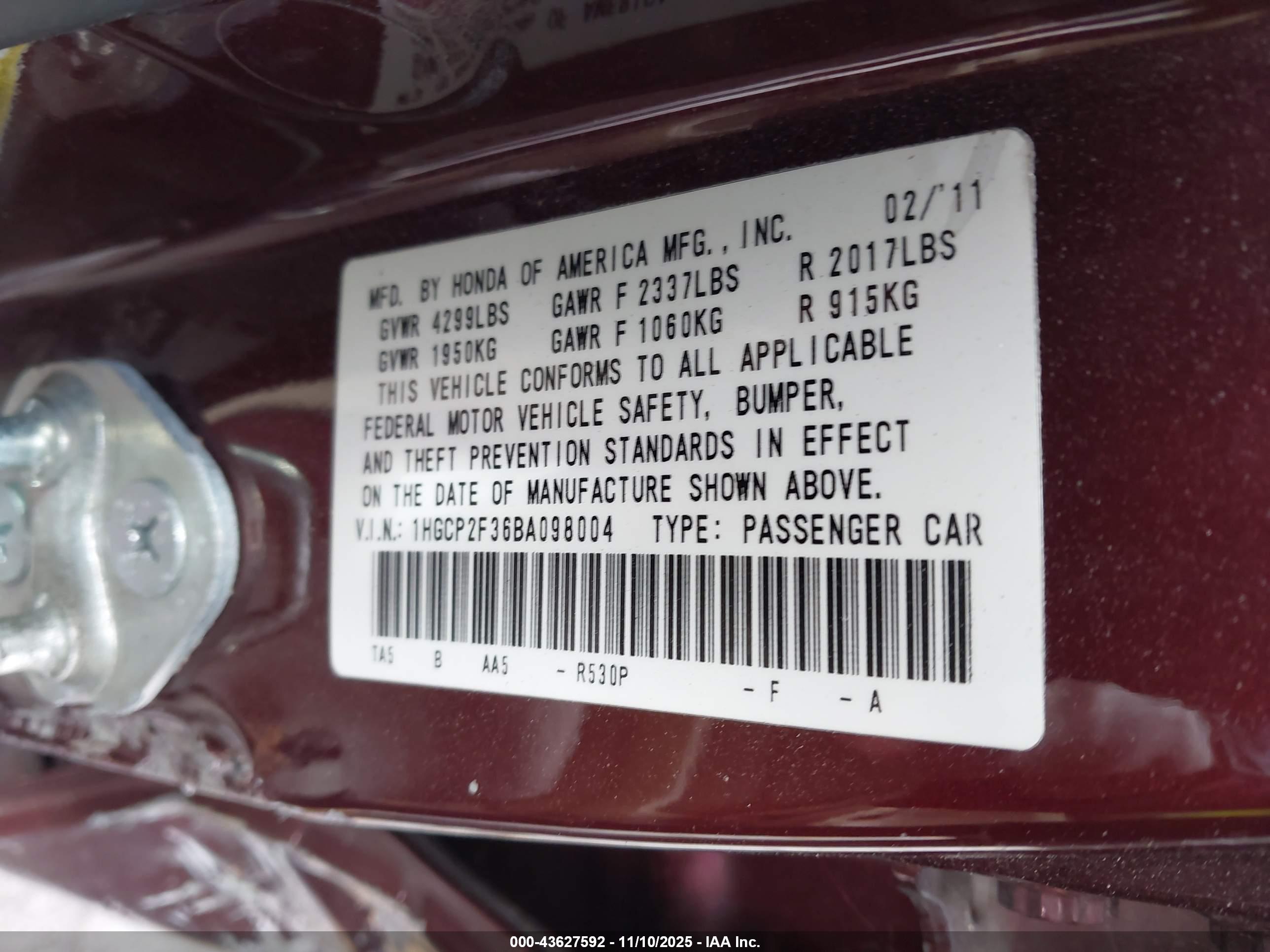 HONDA ACCORD image 9