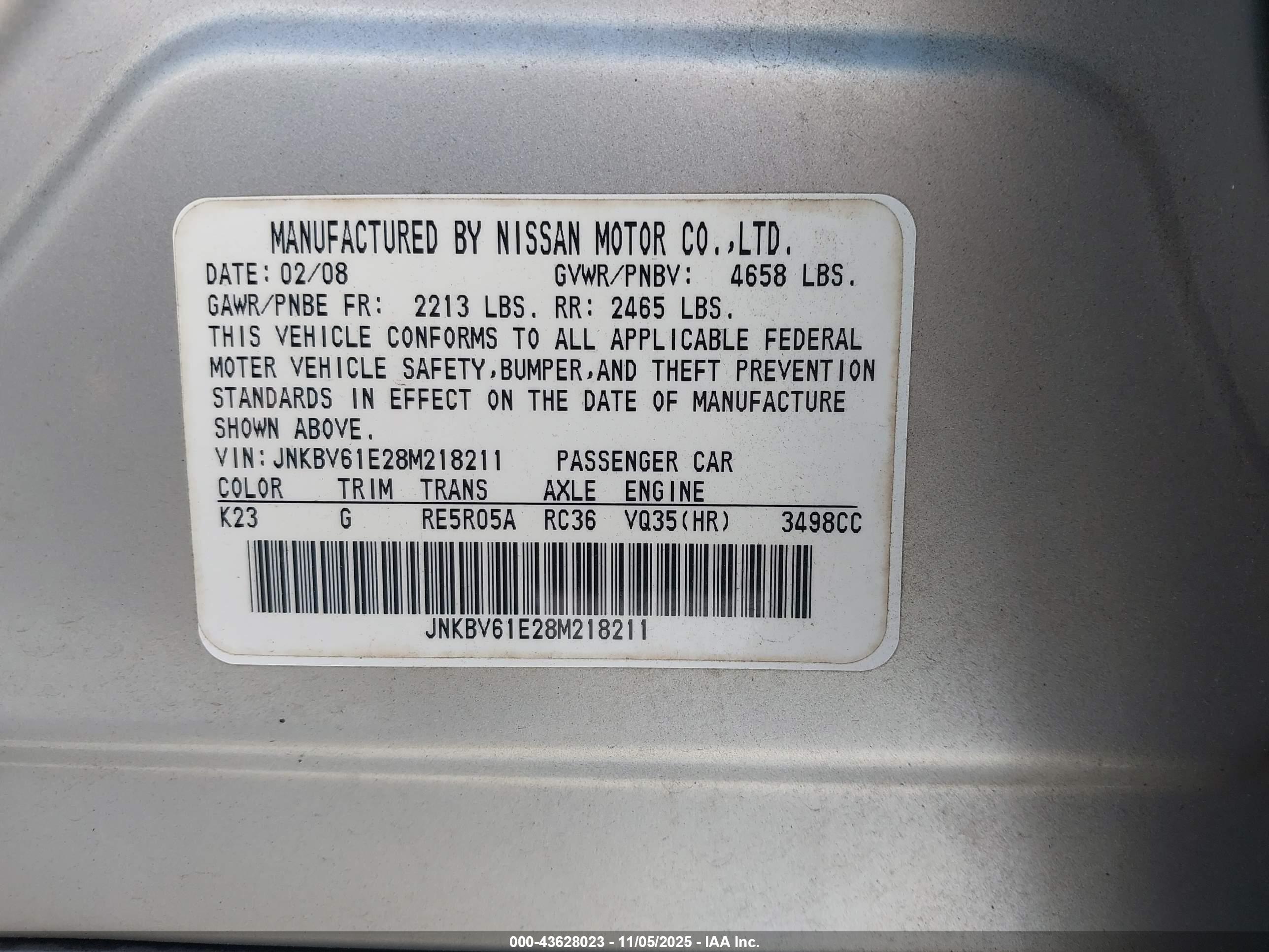 INFINITI G35 image 9