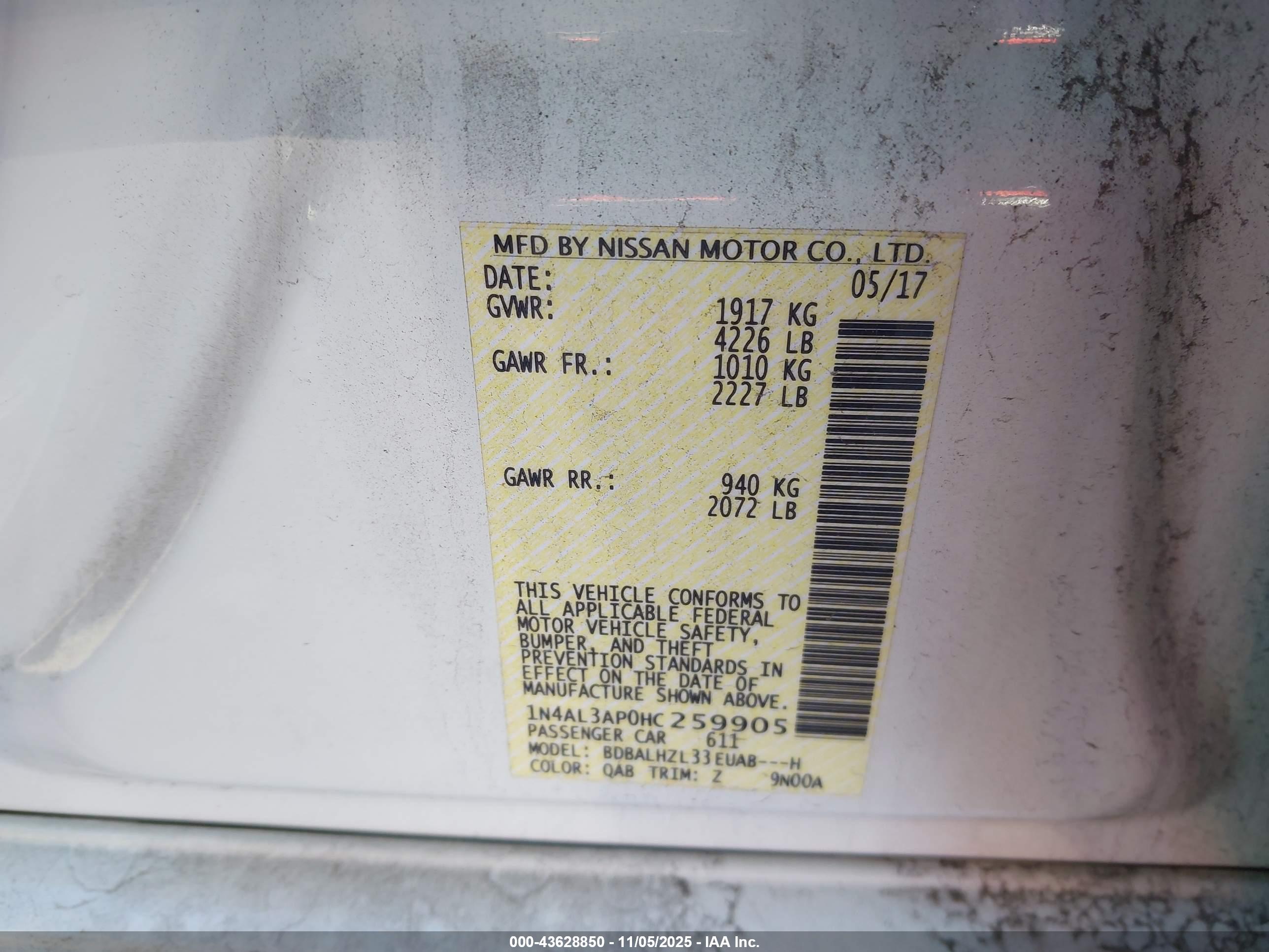 NISSAN ALTIMA image 9