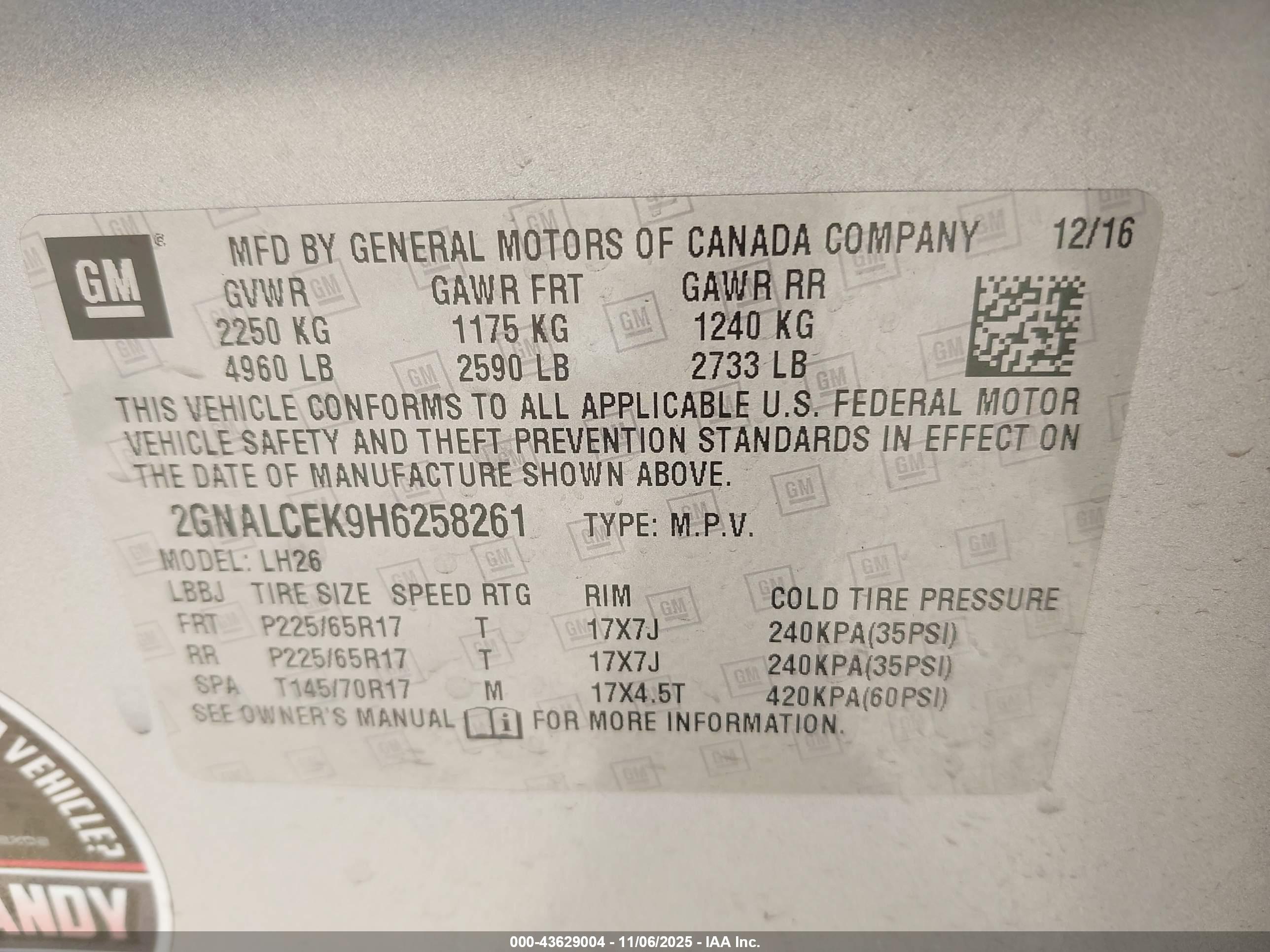 CHEVROLET EQUINOX image 9