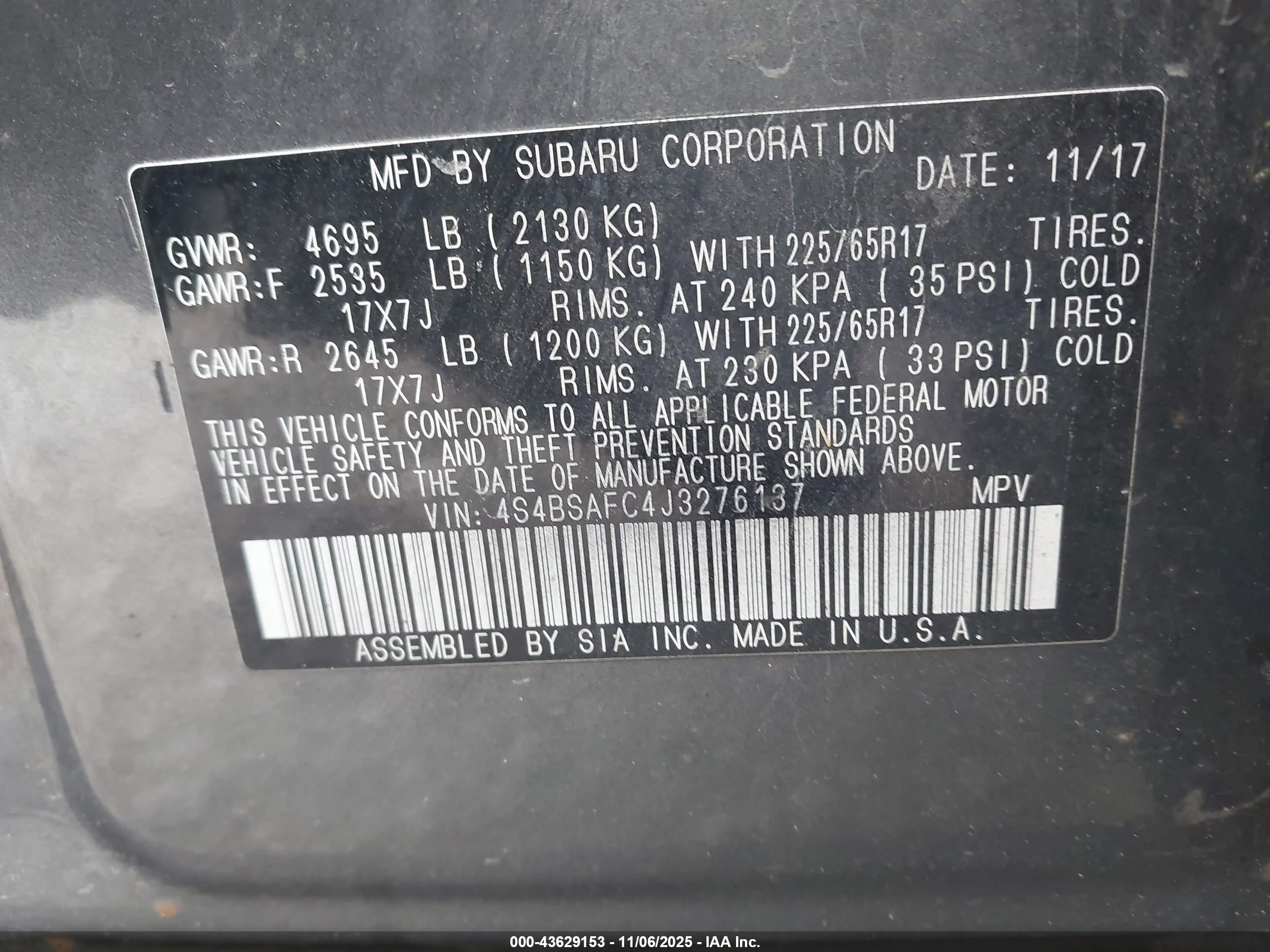 SUBARU OUTBACK image 9
