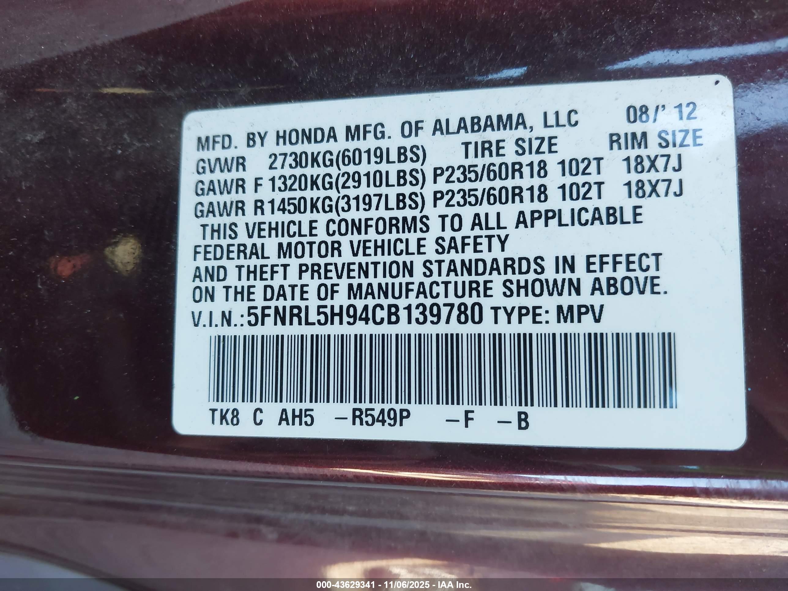HONDA ODYSSEY image 9