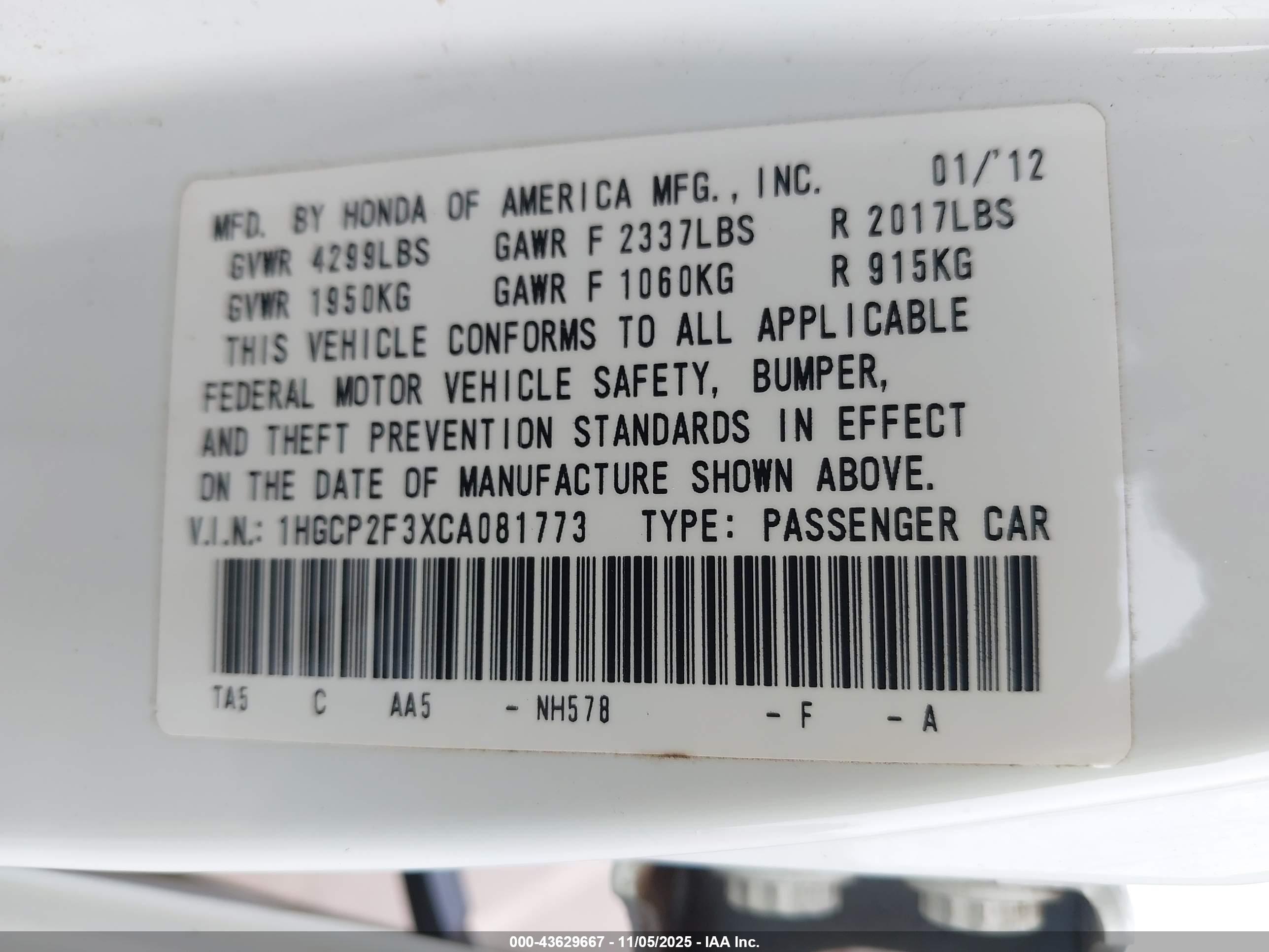 HONDA ACCORD image 9