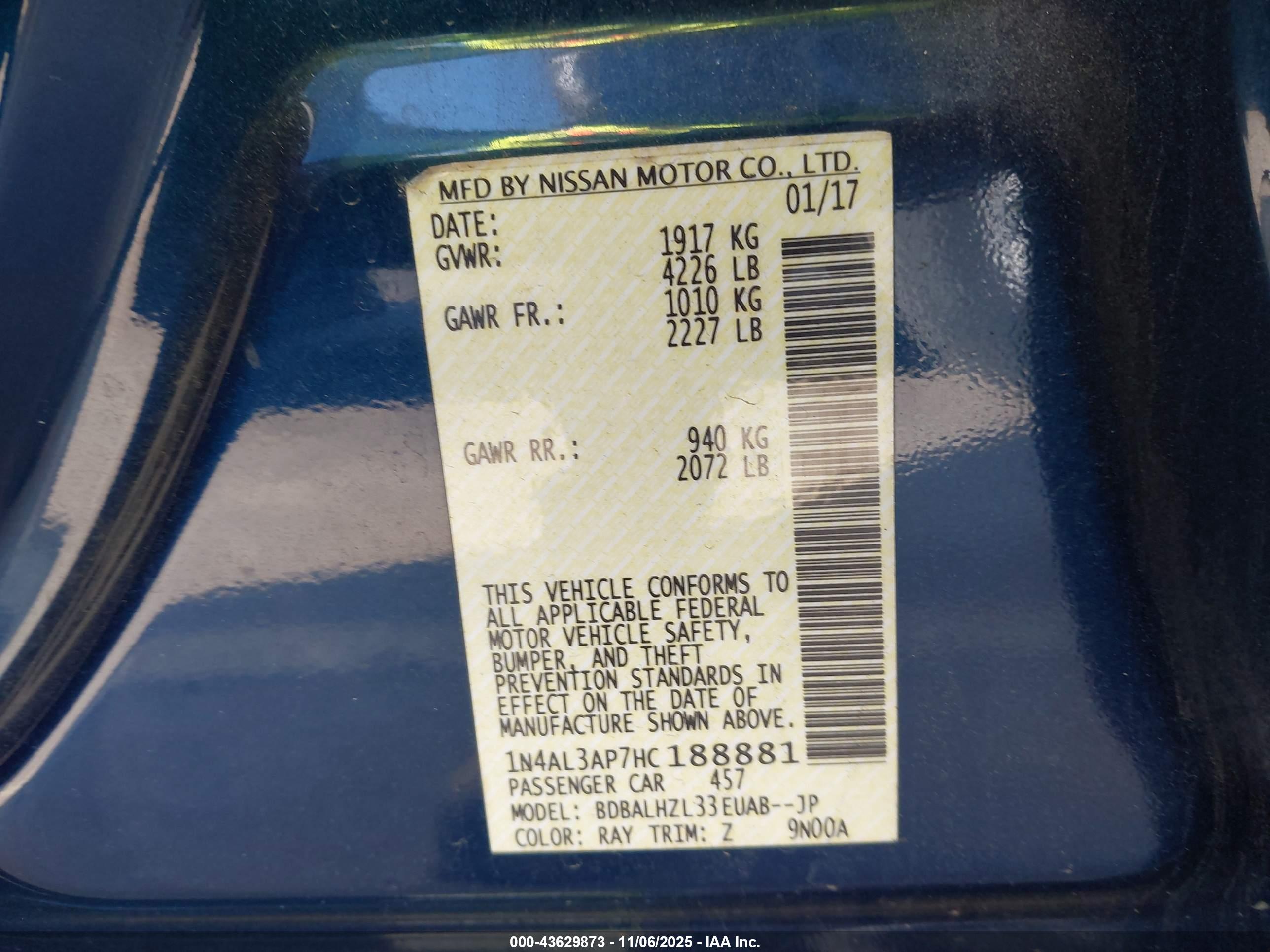 NISSAN ALTIMA image 9