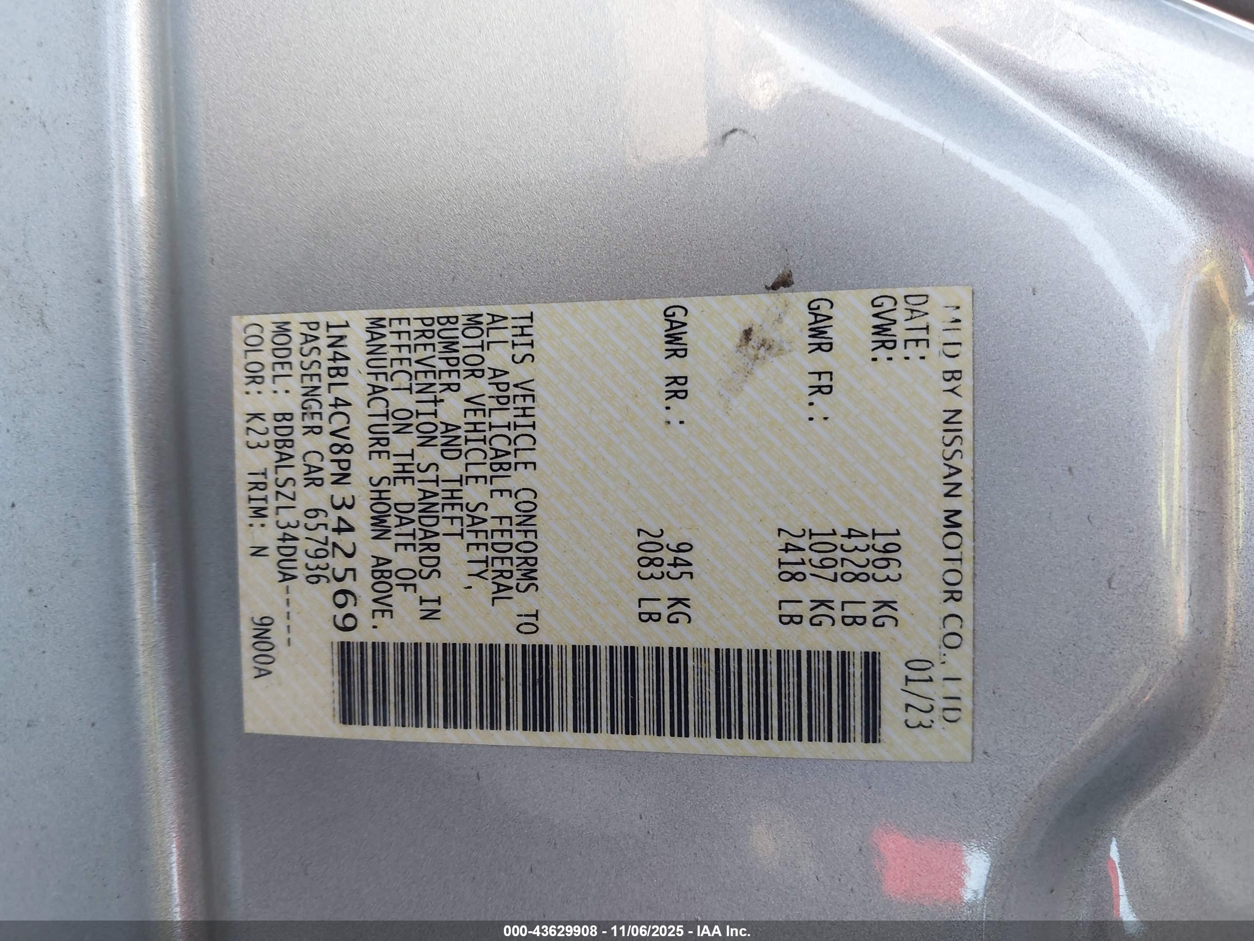NISSAN ALTIMA image 9