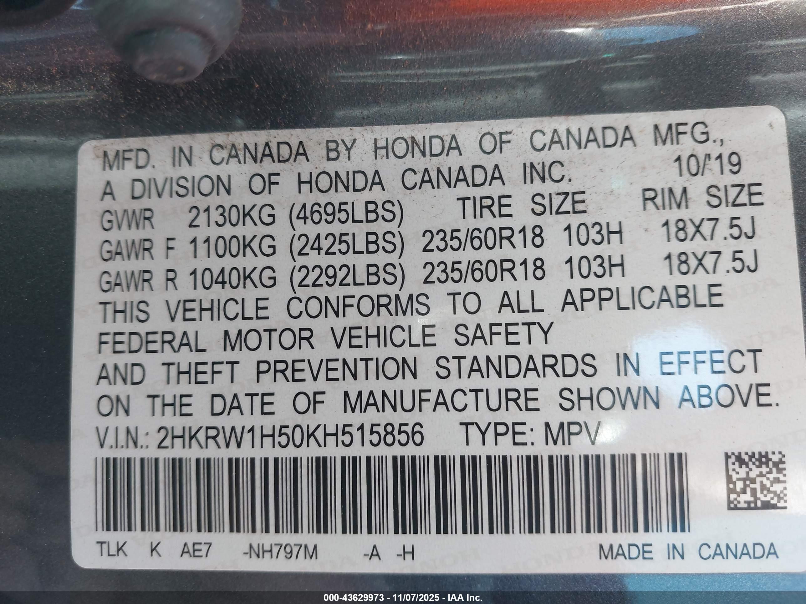 HONDA CR-V image 9