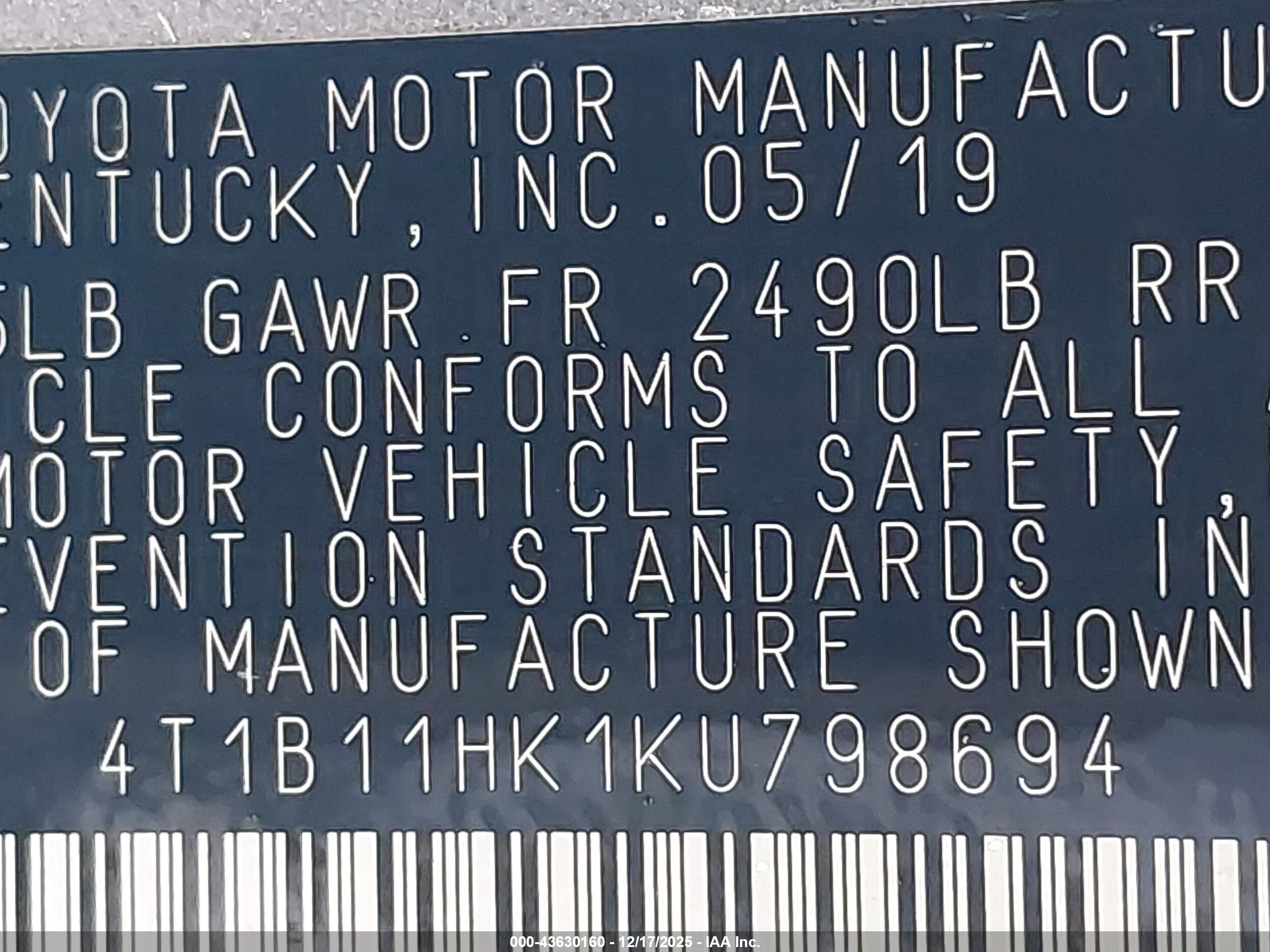 TOYOTA CAMRY image 9