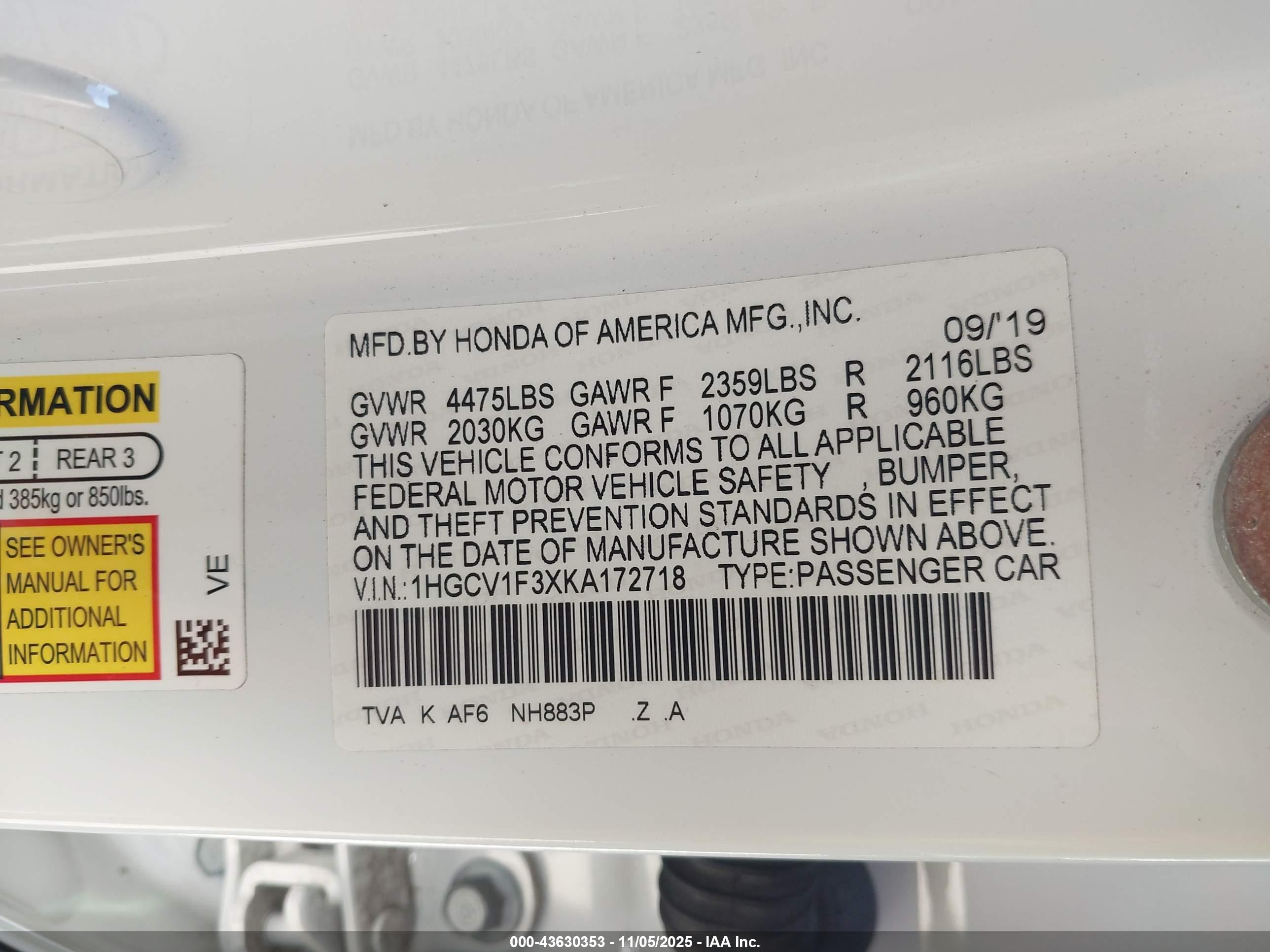 HONDA ACCORD image 9