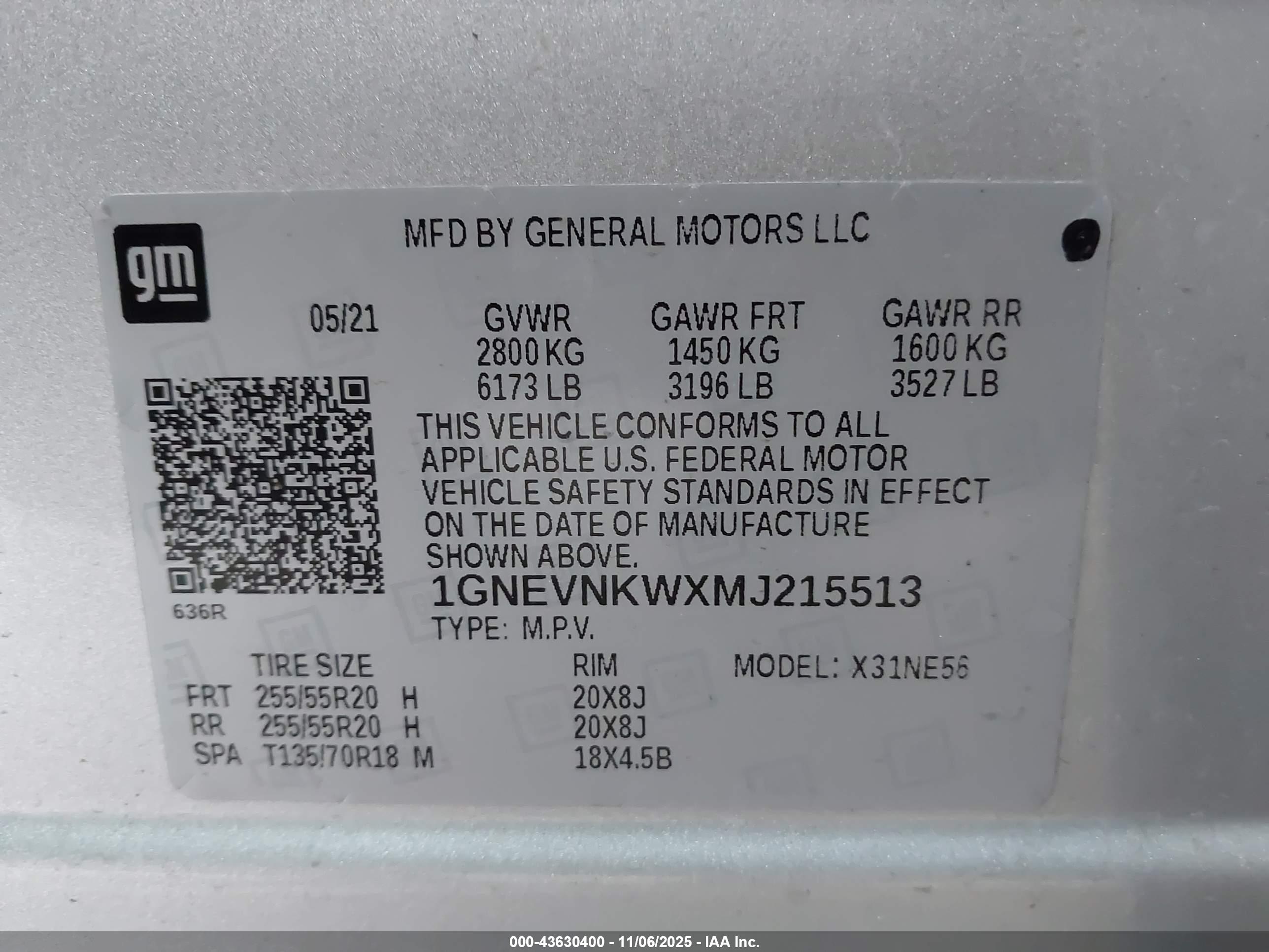 CHEVROLET TRAVERSE image 9