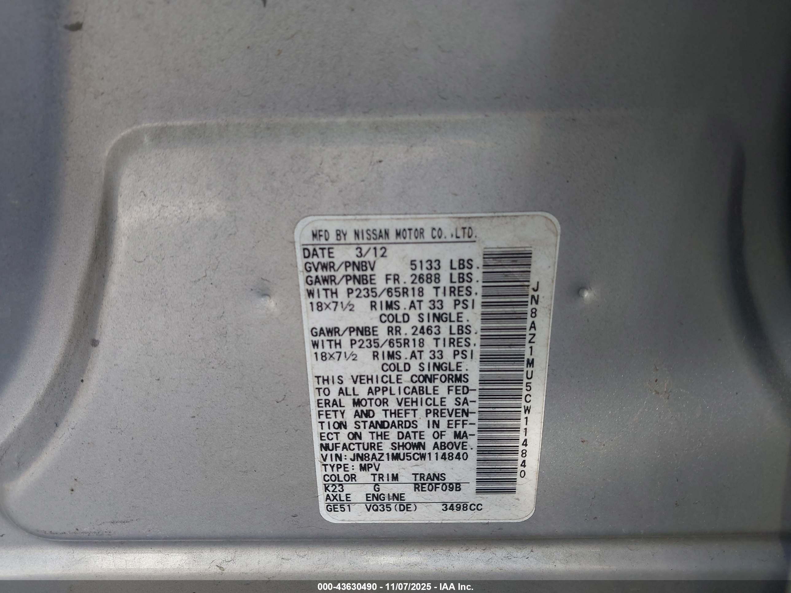 NISSAN MURANO image 9