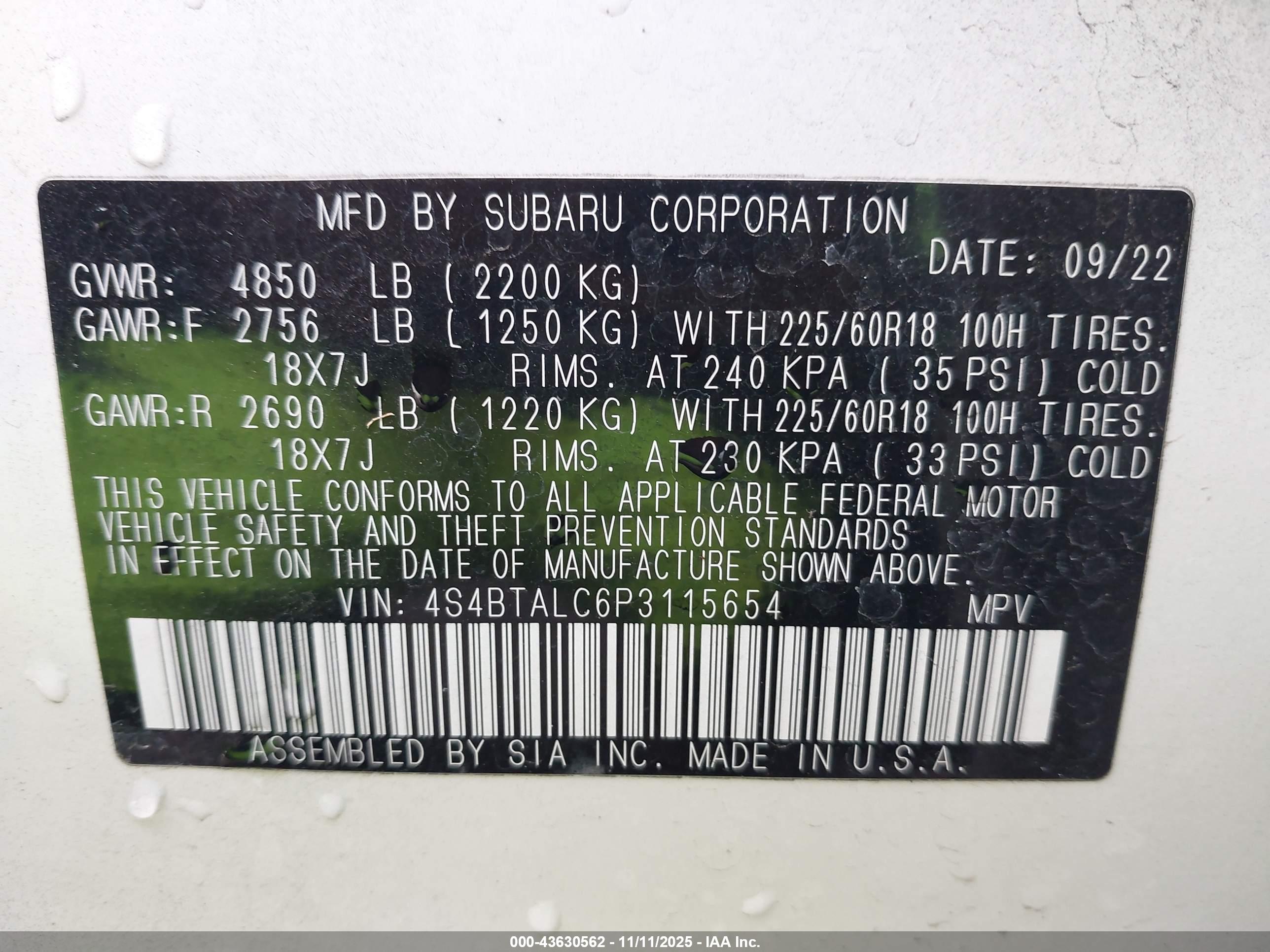 SUBARU OUTBACK image 9