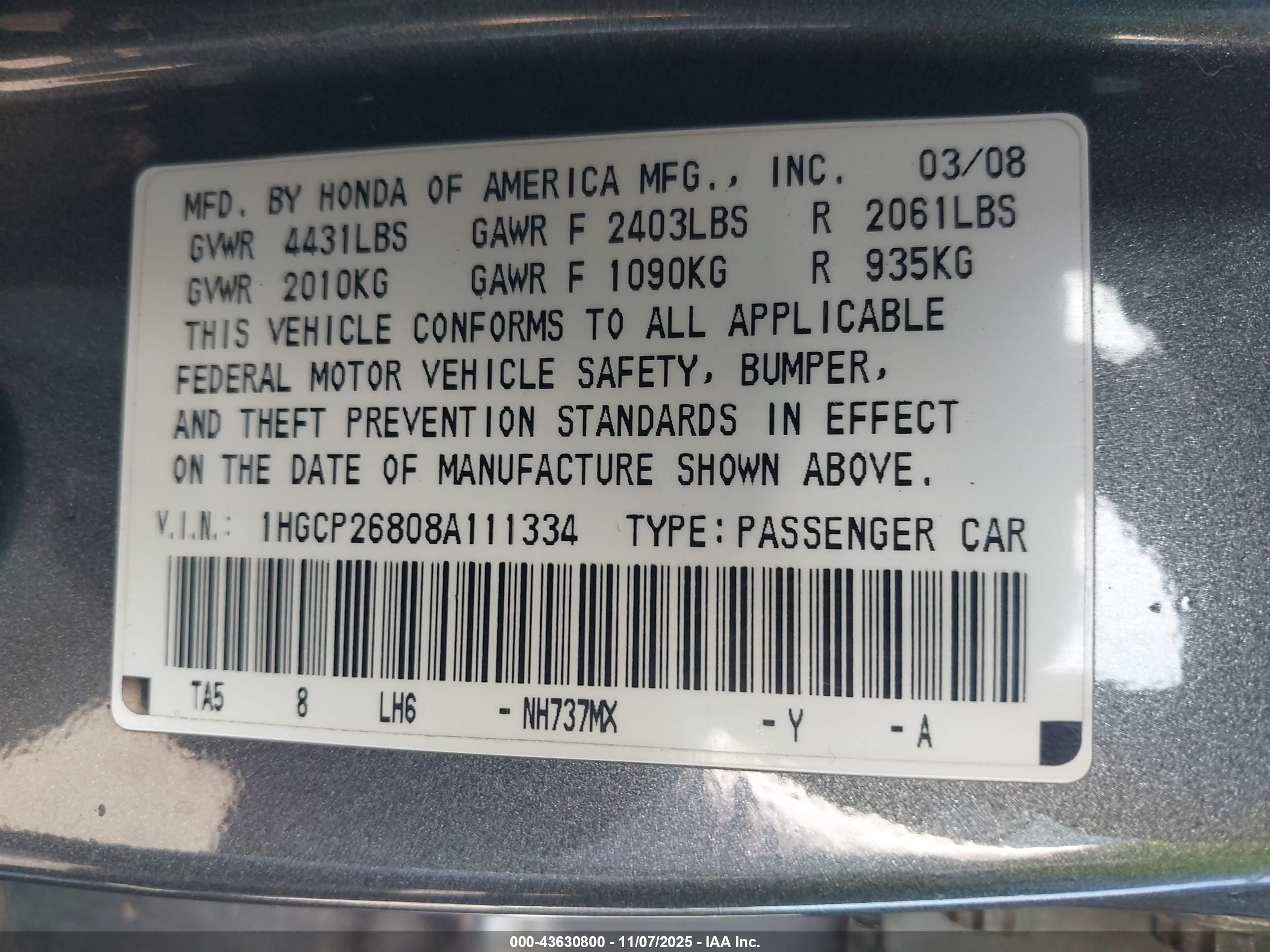 HONDA ACCORD image 9