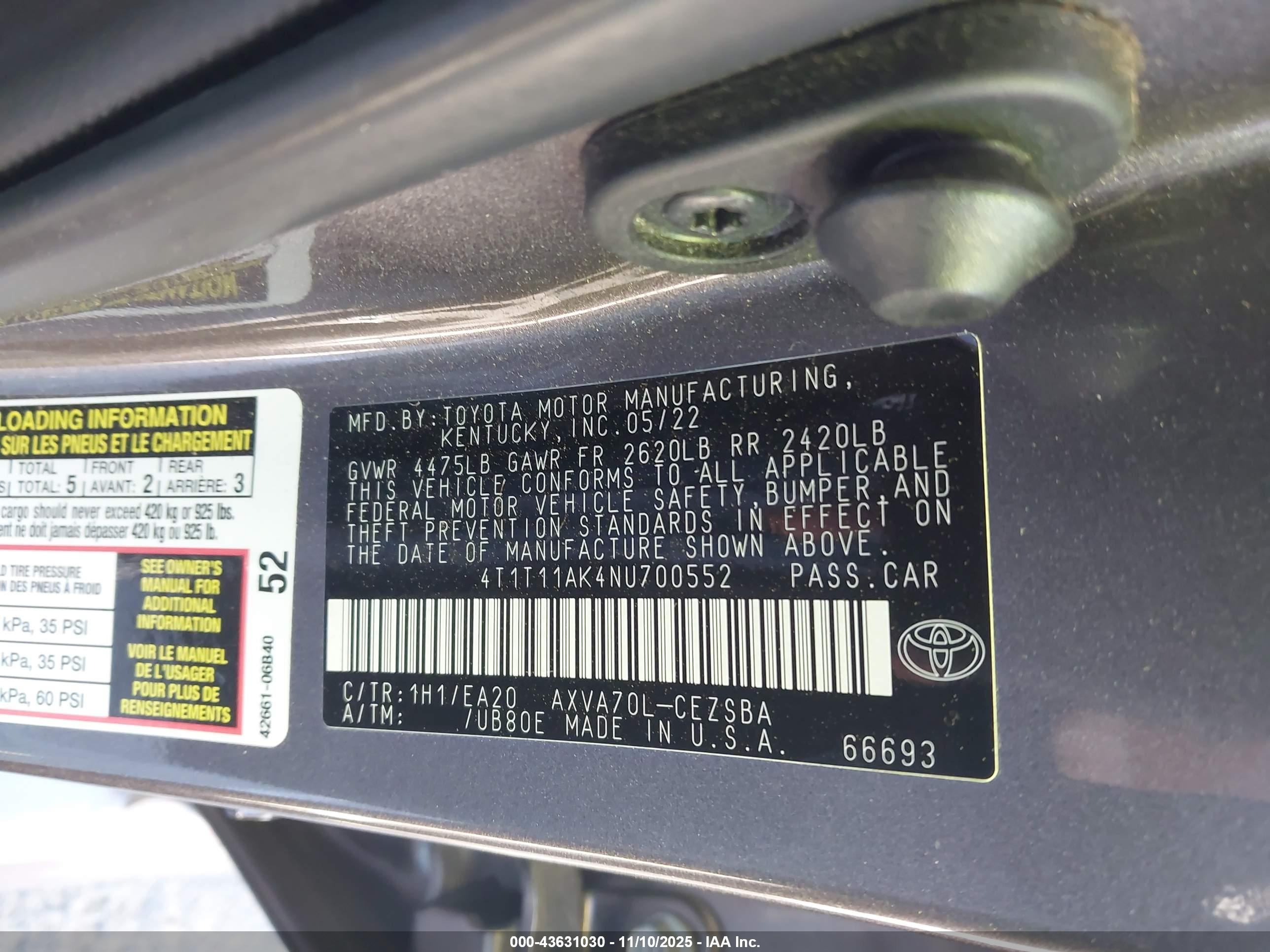 TOYOTA CAMRY image 9