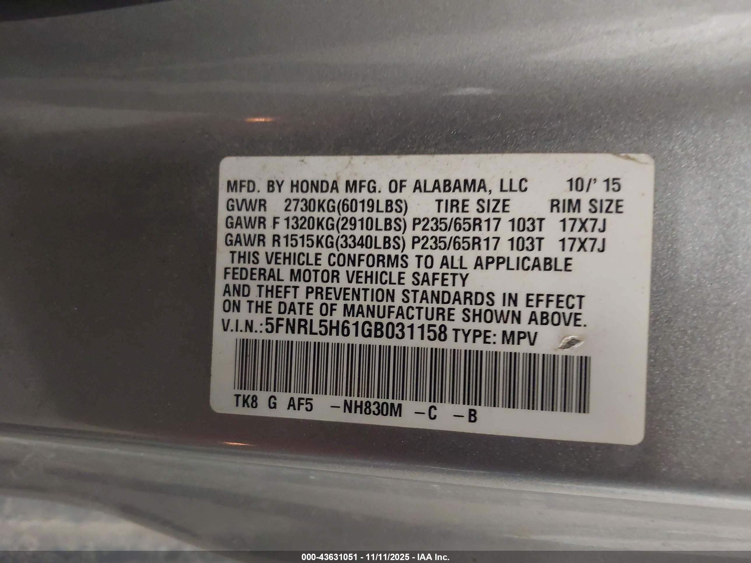 HONDA ODYSSEY image 9