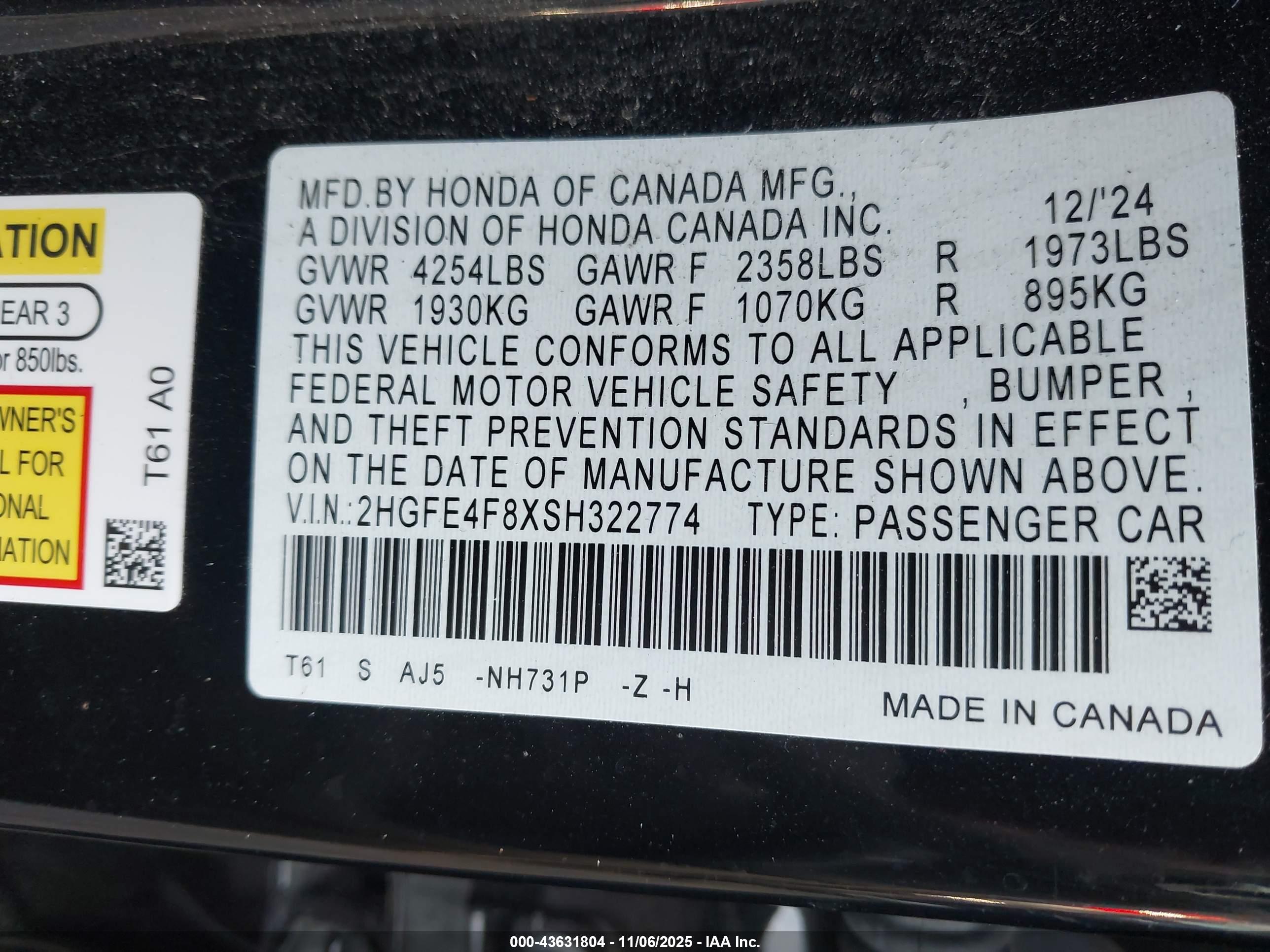HONDA CIVIC image 9