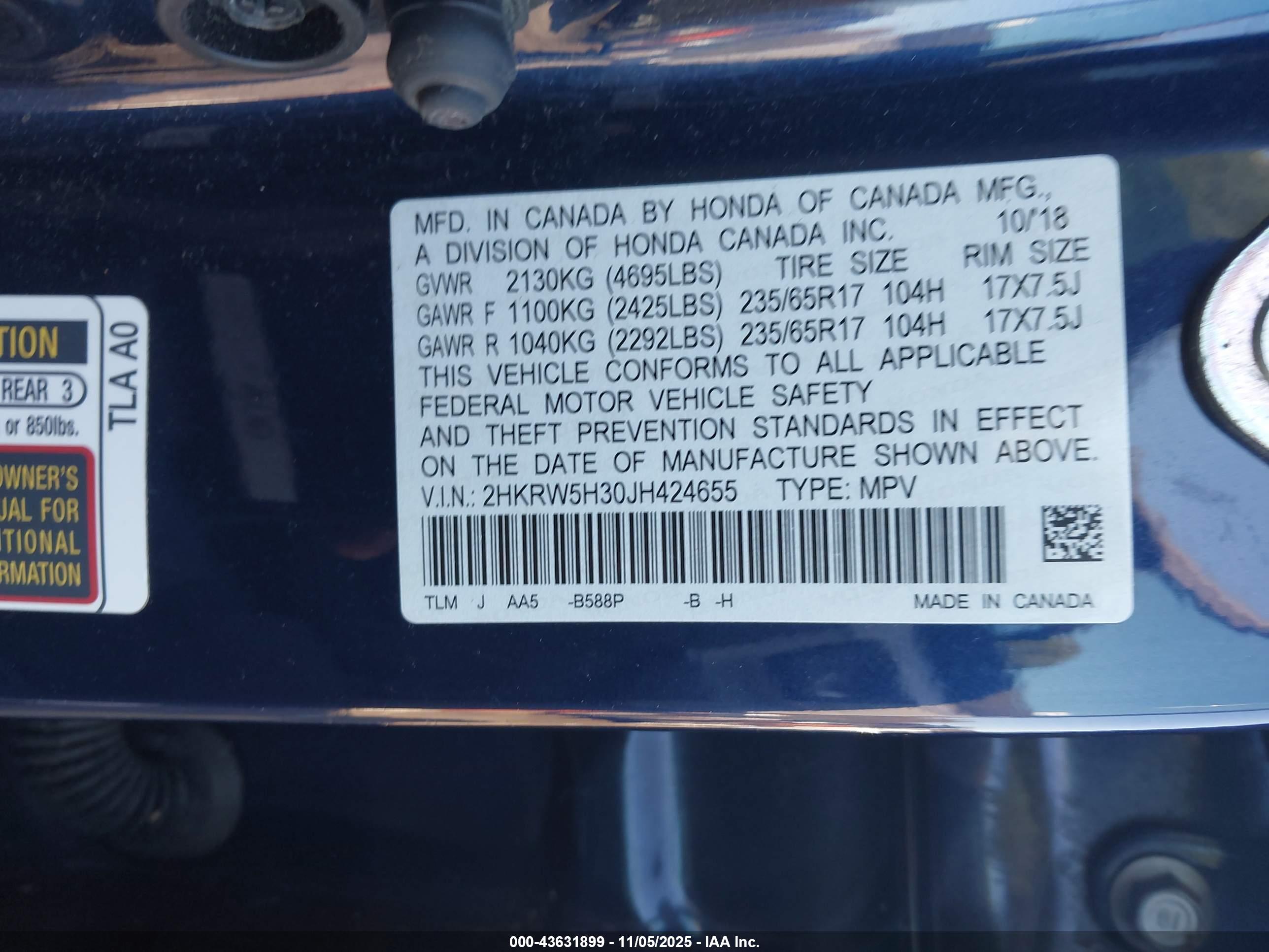 HONDA CR-V image 9