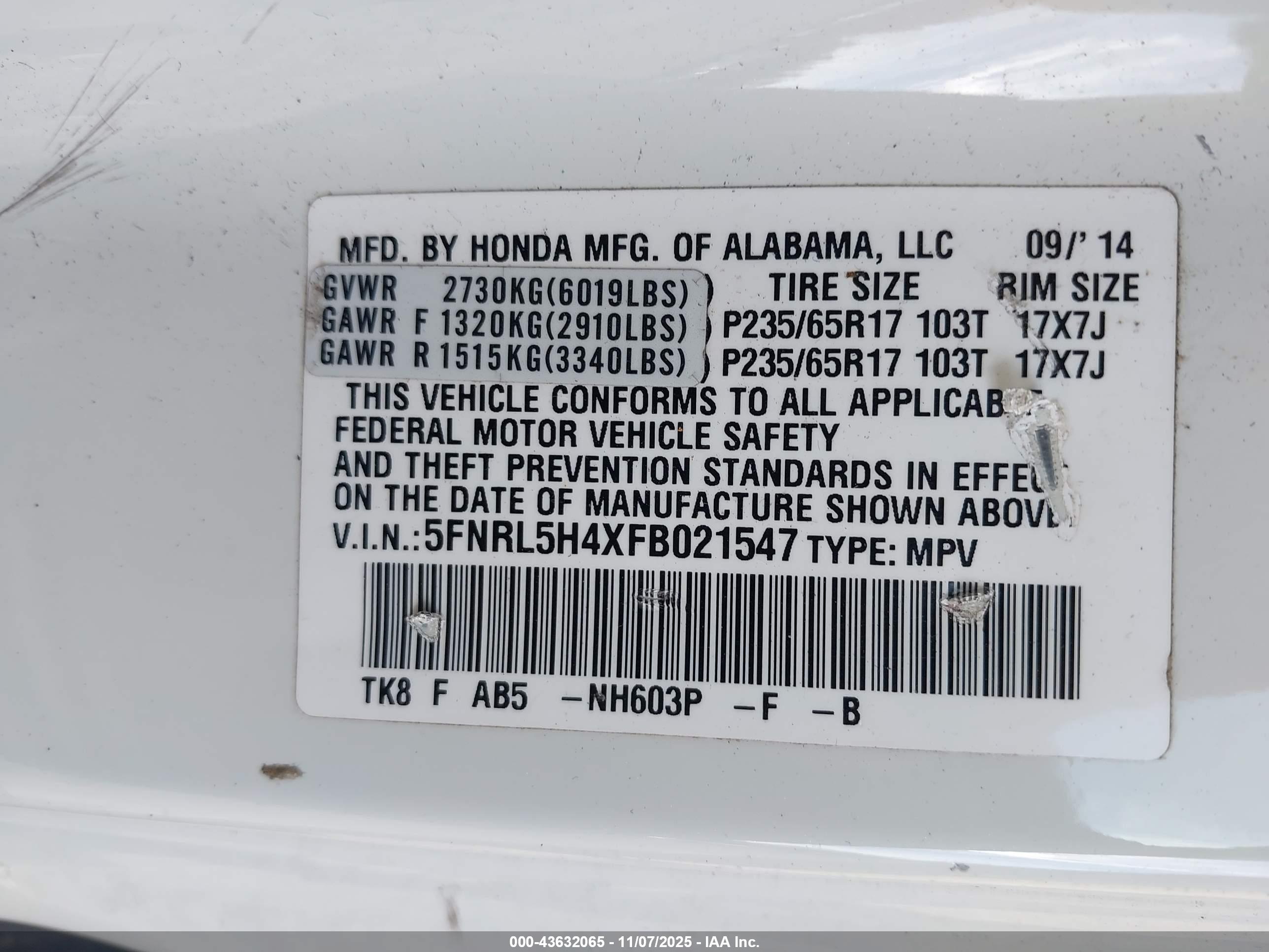 HONDA ODYSSEY image 9