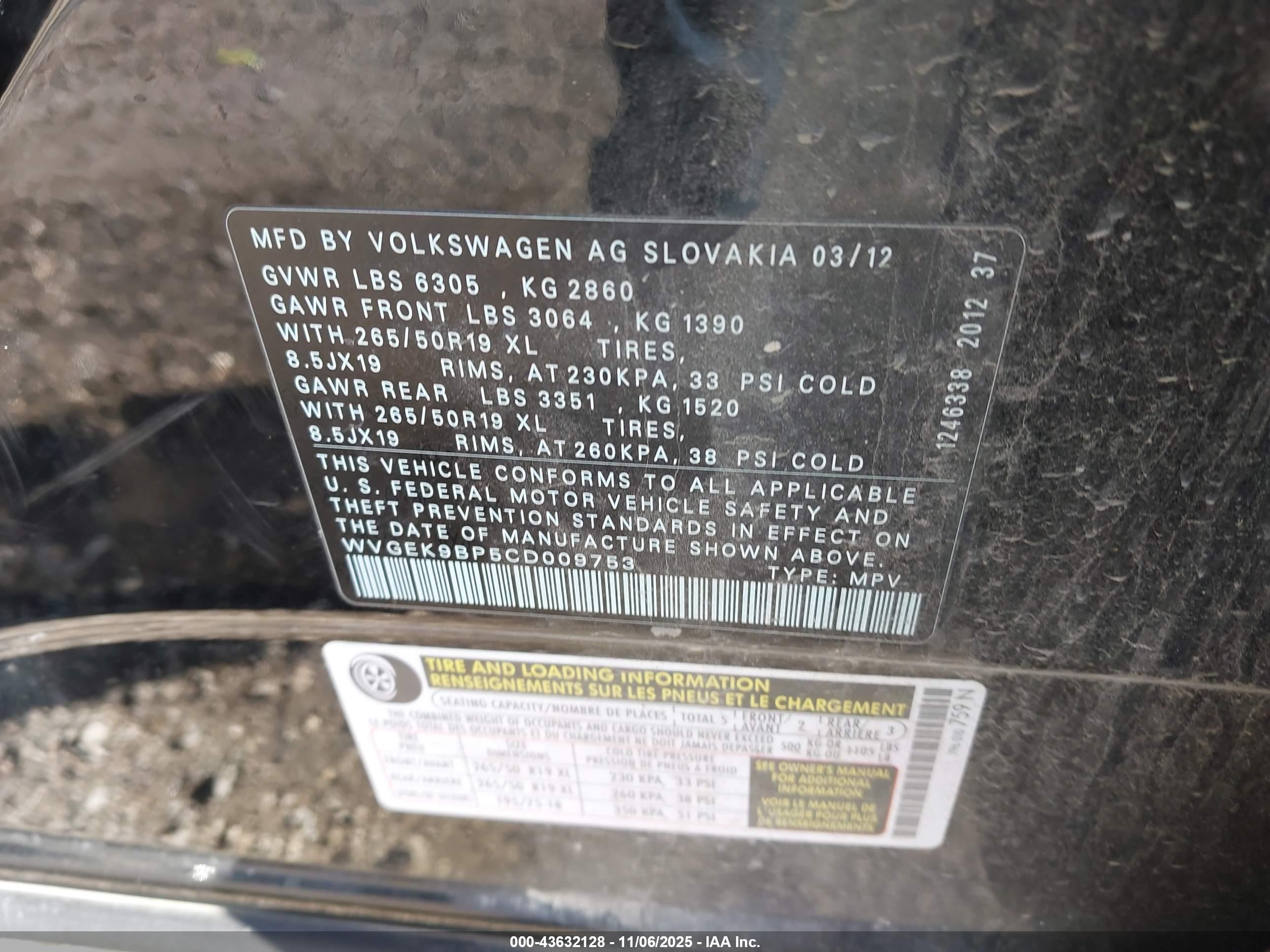 VOLKSWAGEN TOUAREG image 9