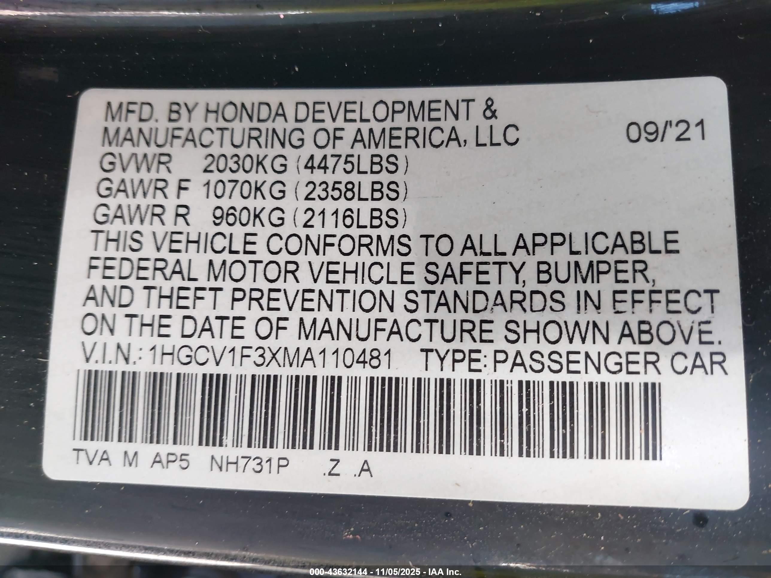 HONDA ACCORD image 9