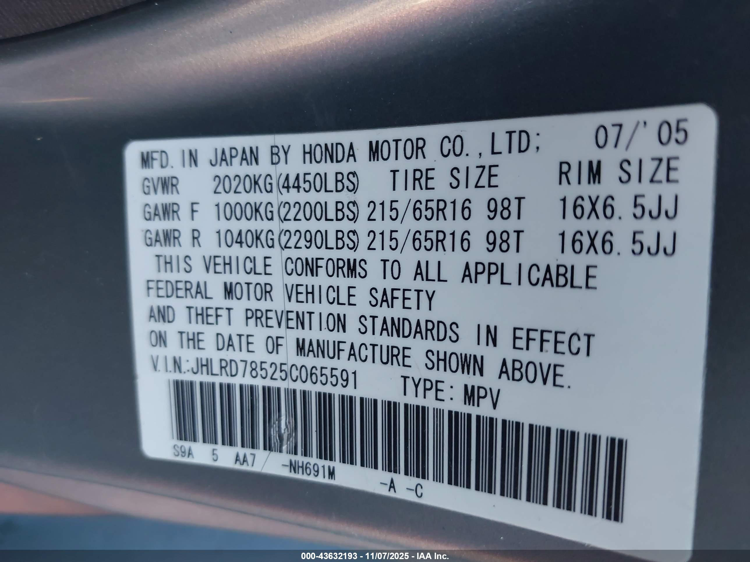 HONDA CR-V image 9