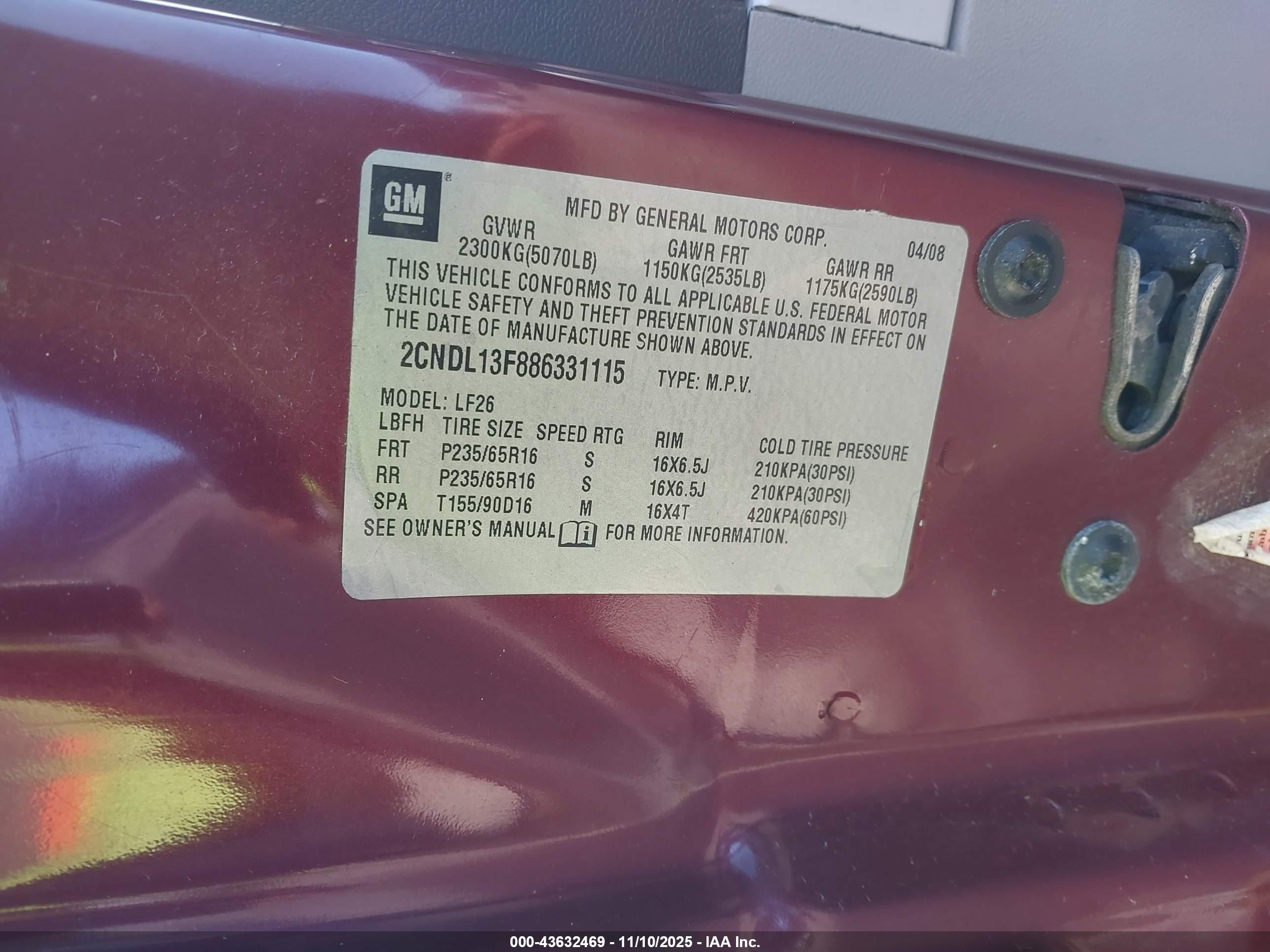 CHEVROLET EQUINOX image 9