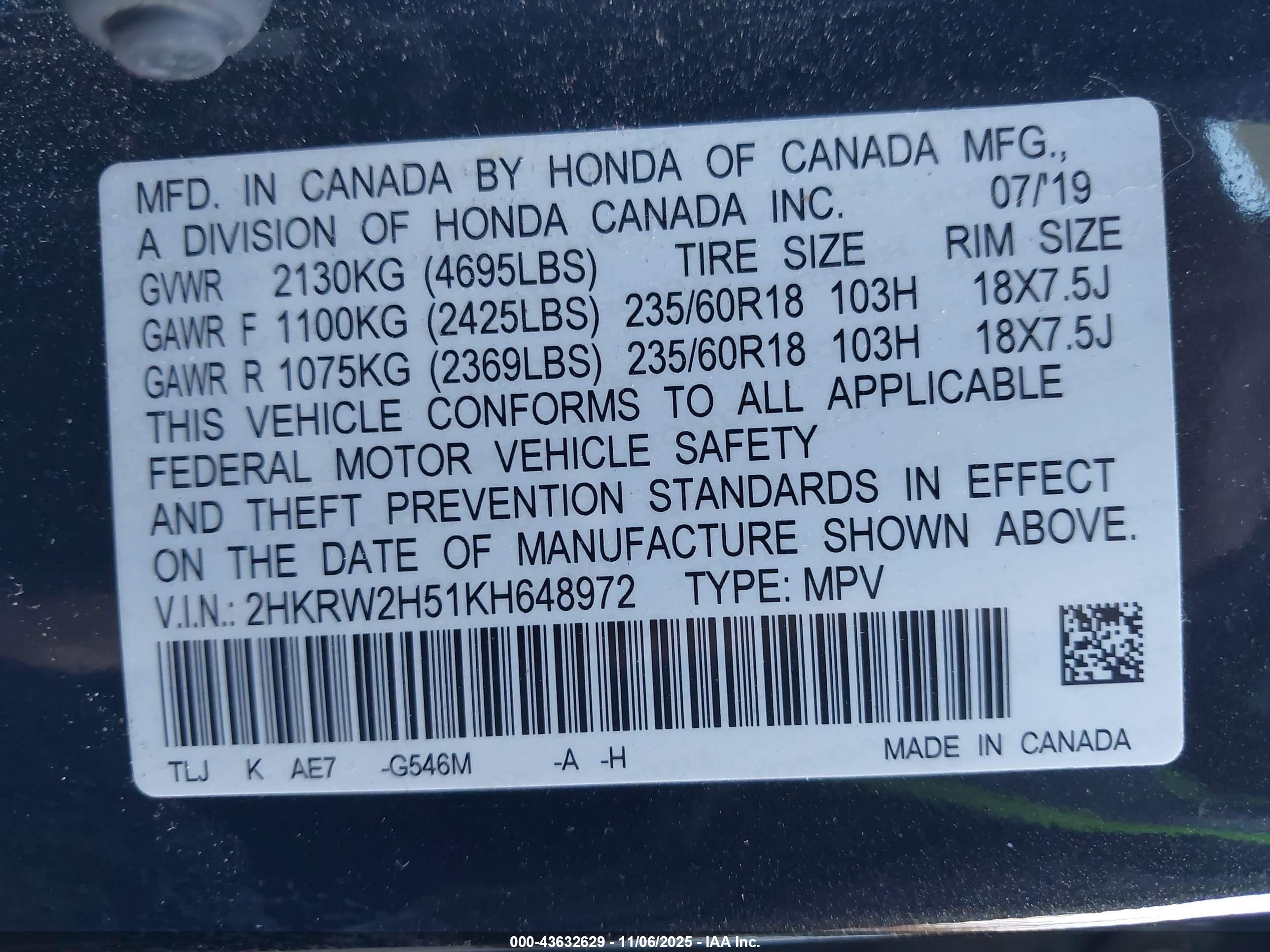 HONDA CR-V image 9
