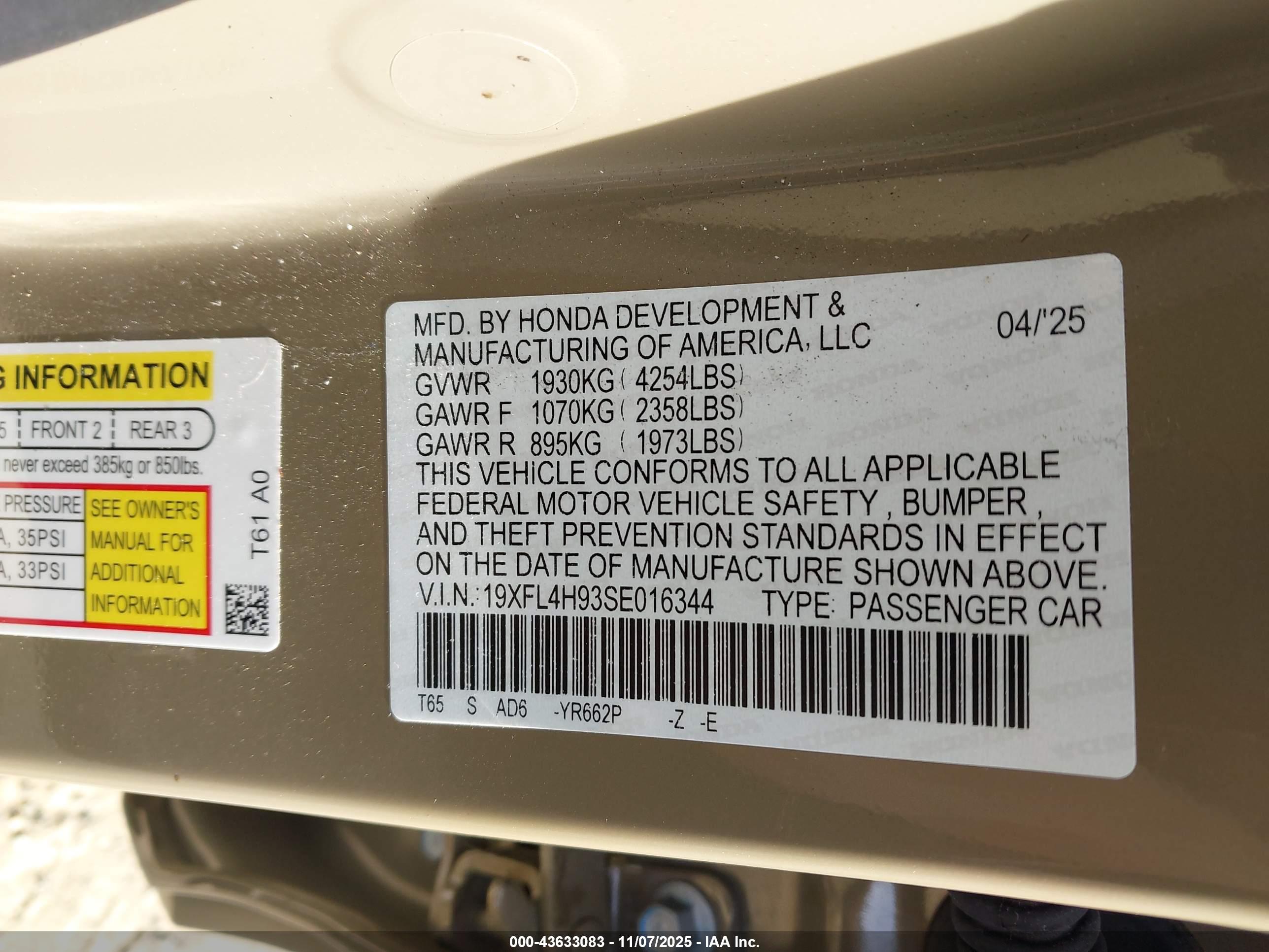 HONDA CIVIC image 9