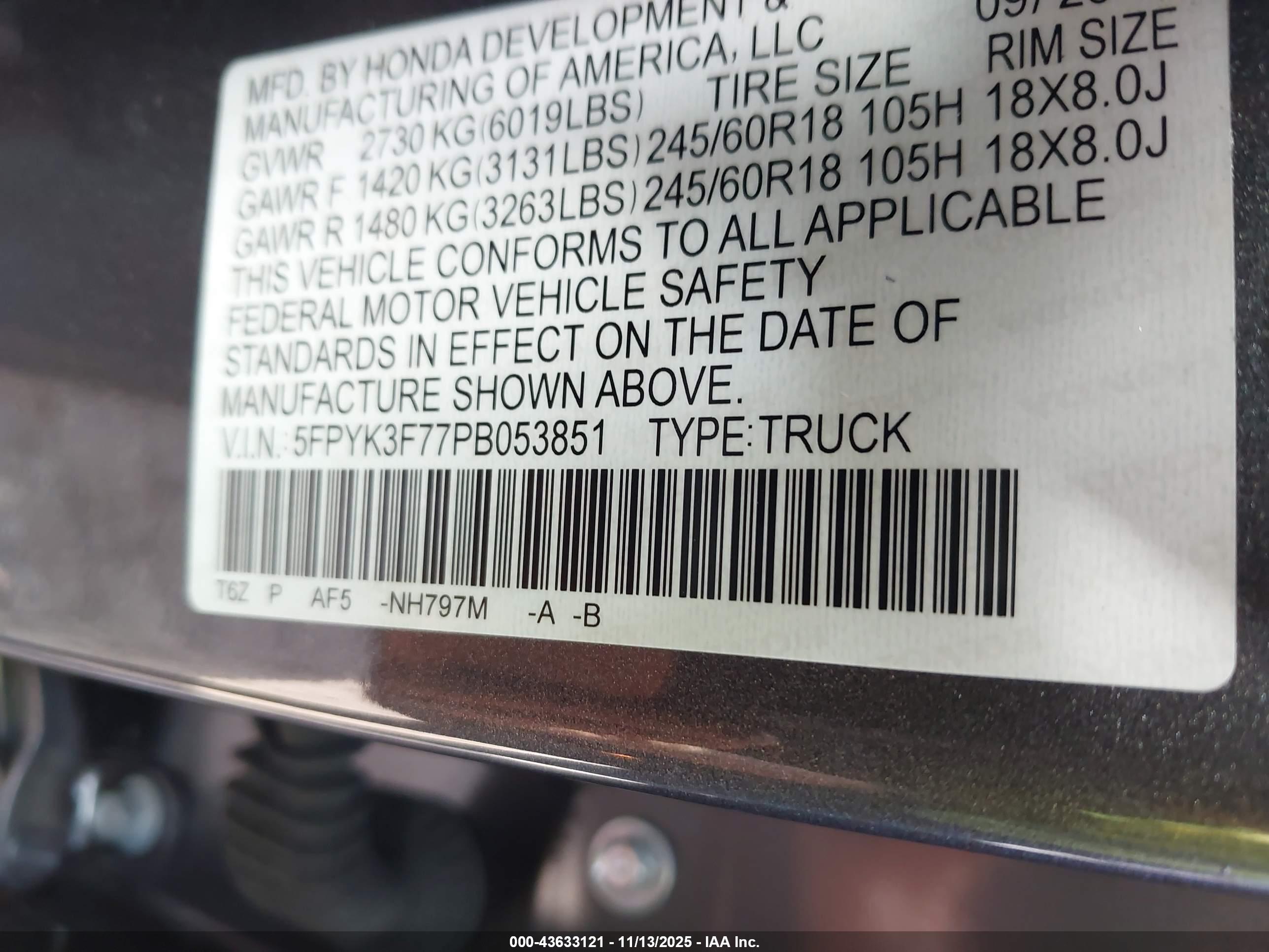 HONDA RIDGELINE image 9