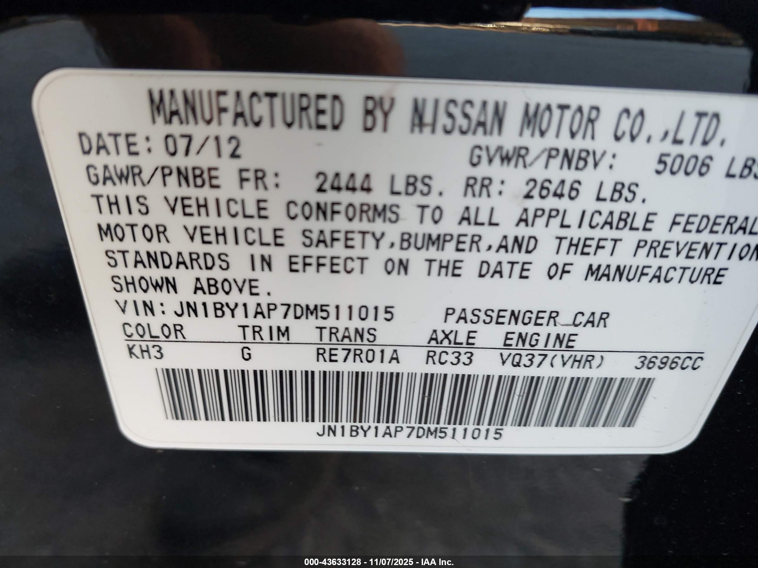 INFINITI M37 image 9