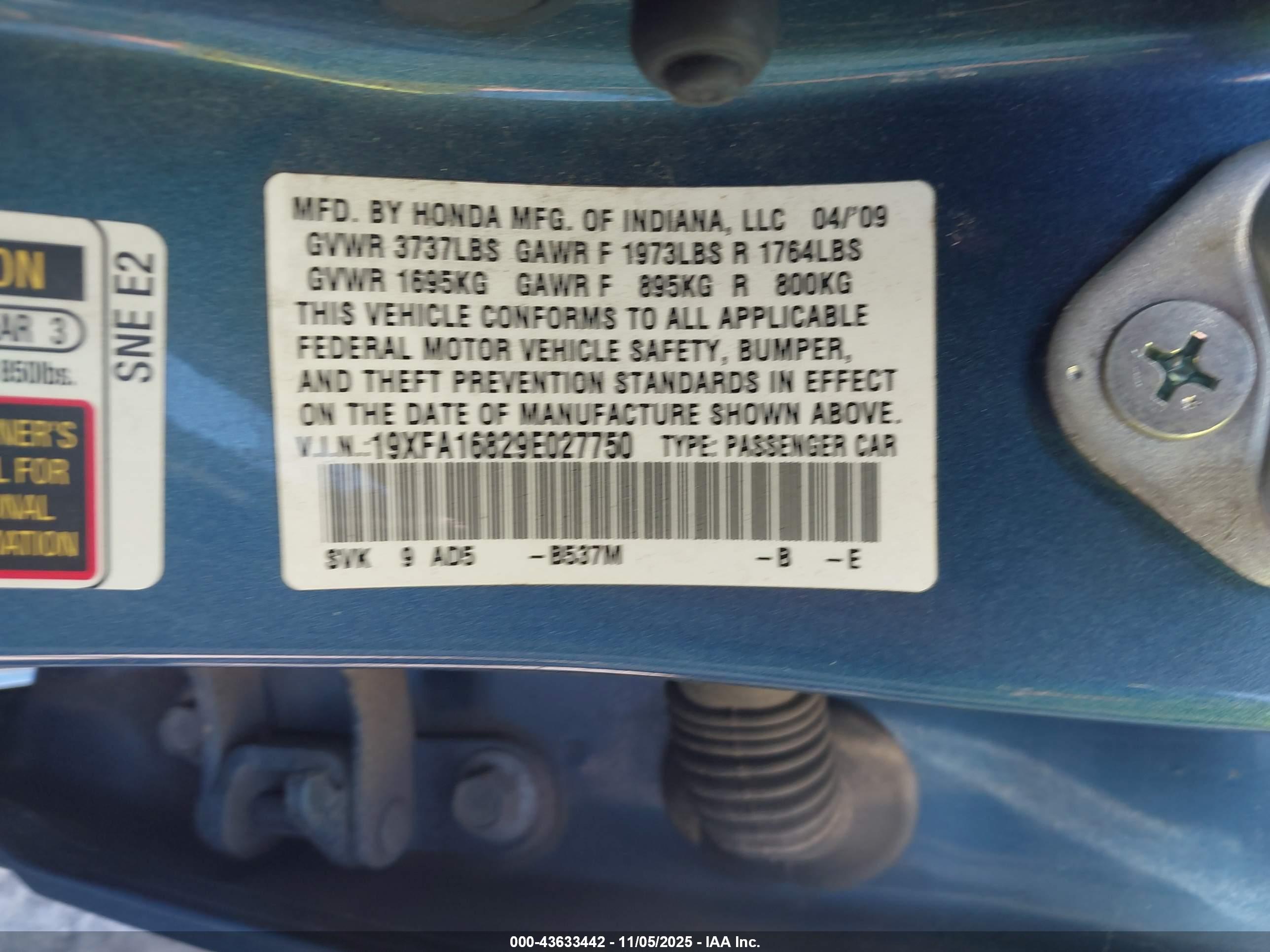HONDA CIVIC image 9