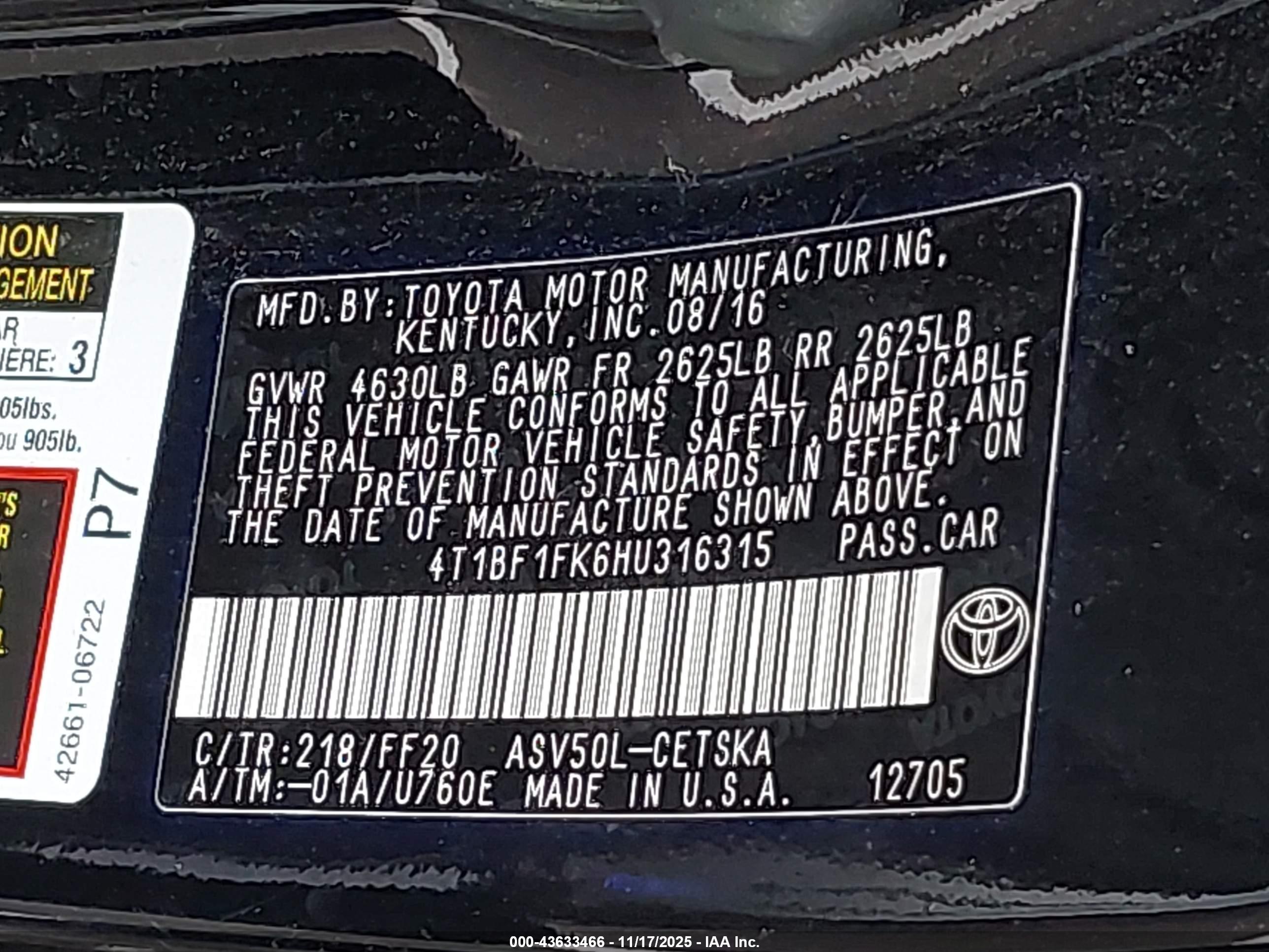 TOYOTA CAMRY image 9