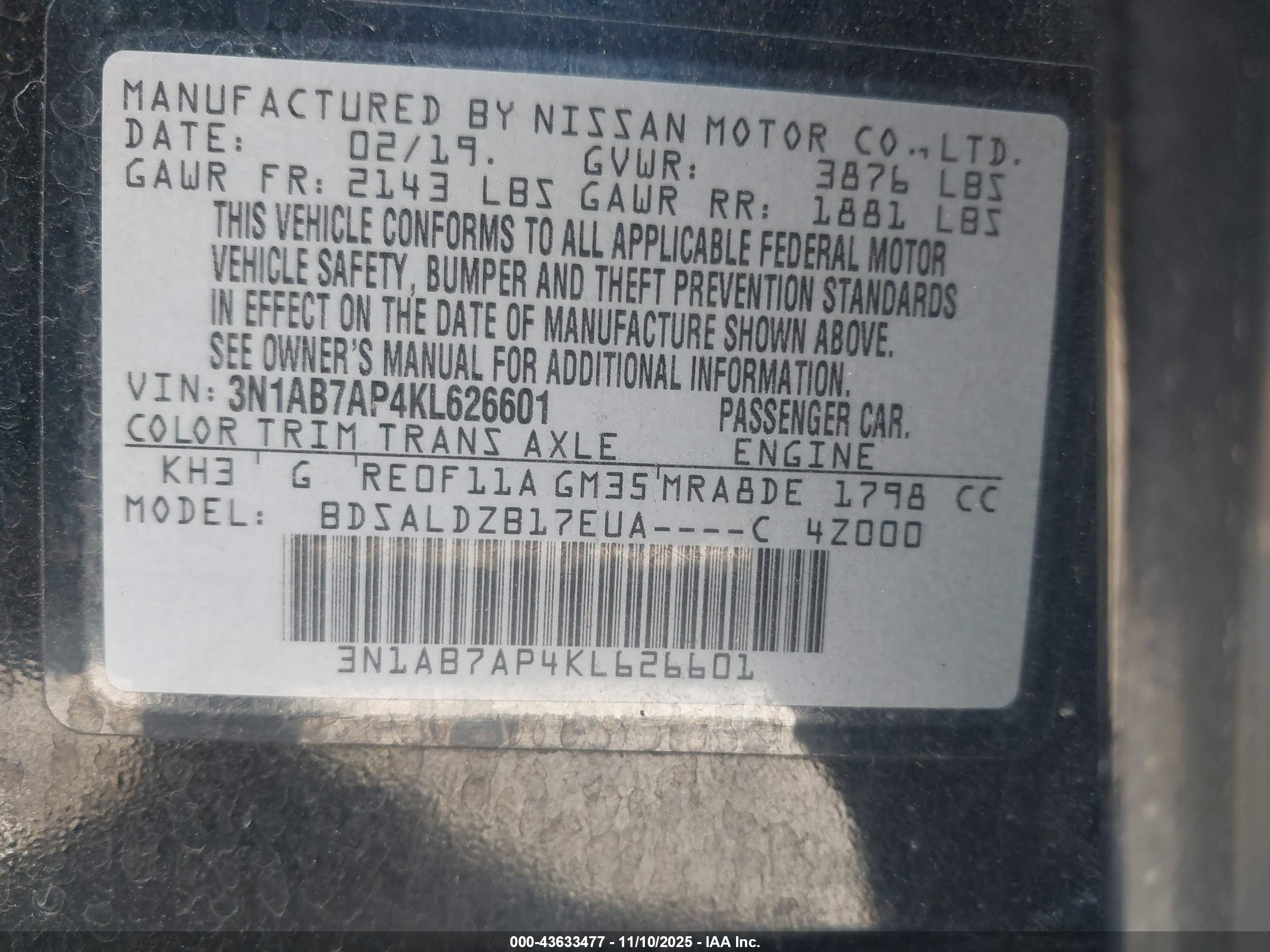 NISSAN SENTRA image 9