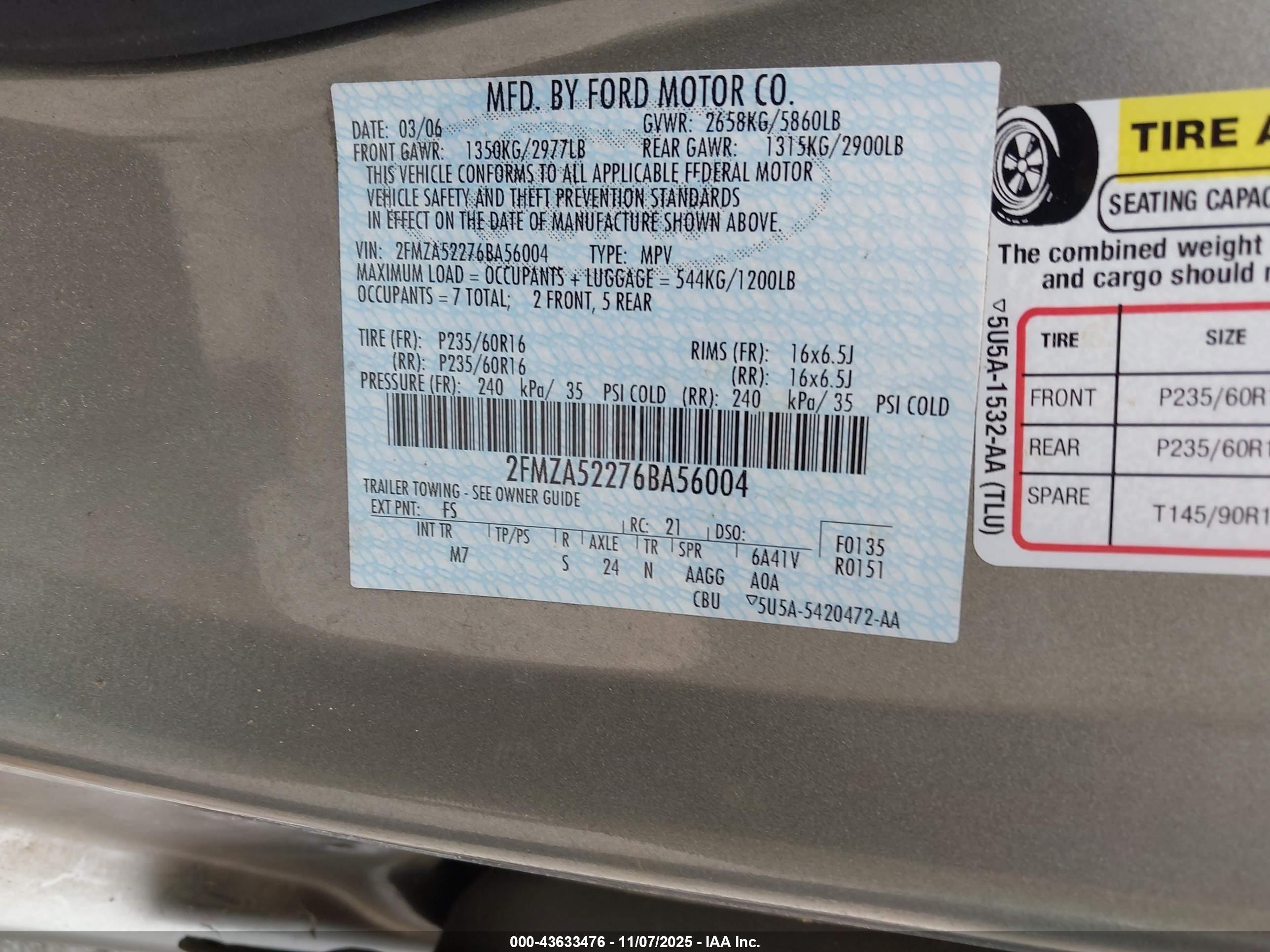 FORD FREESTAR image 9