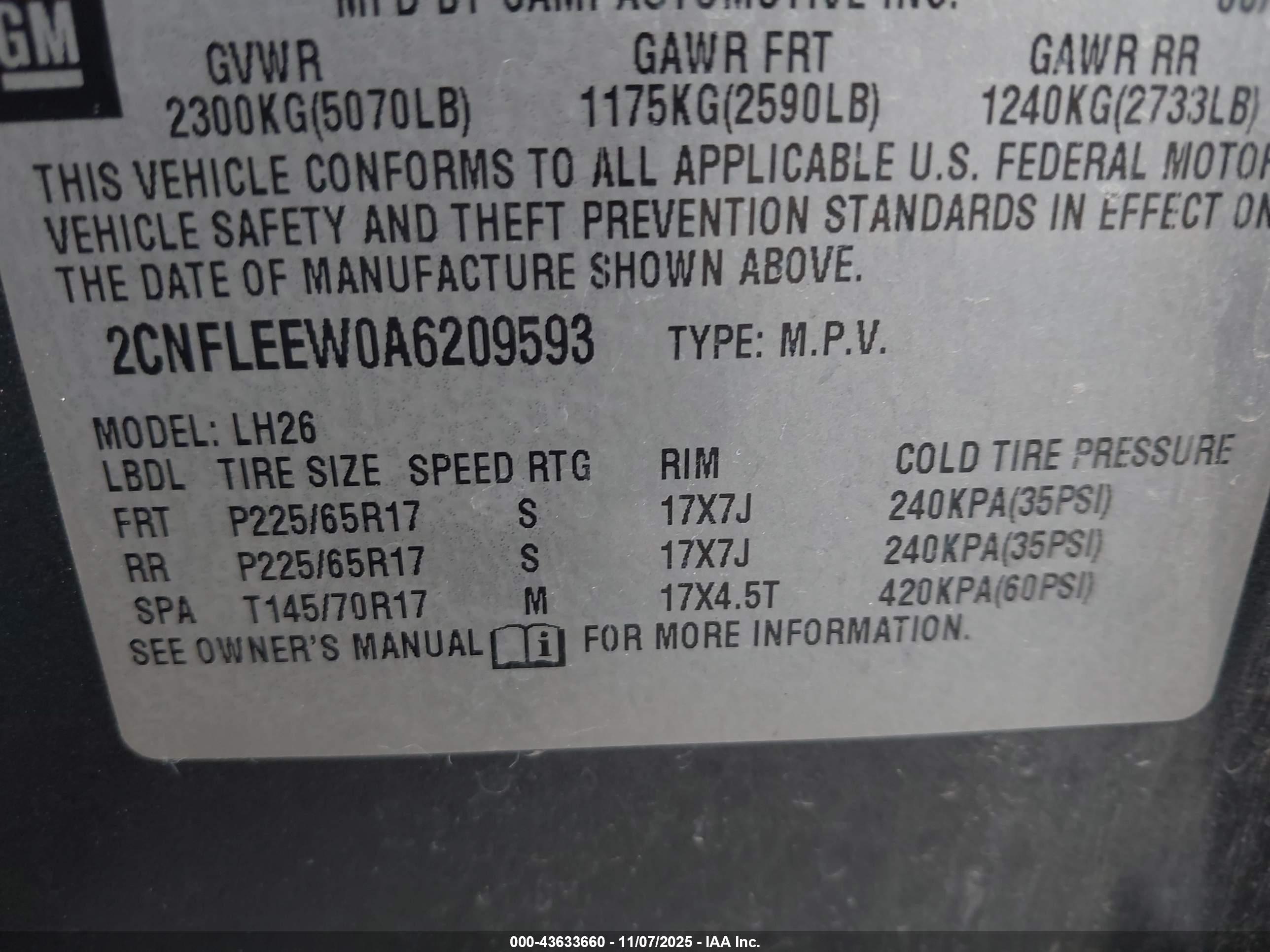 CHEVROLET EQUINOX image 9