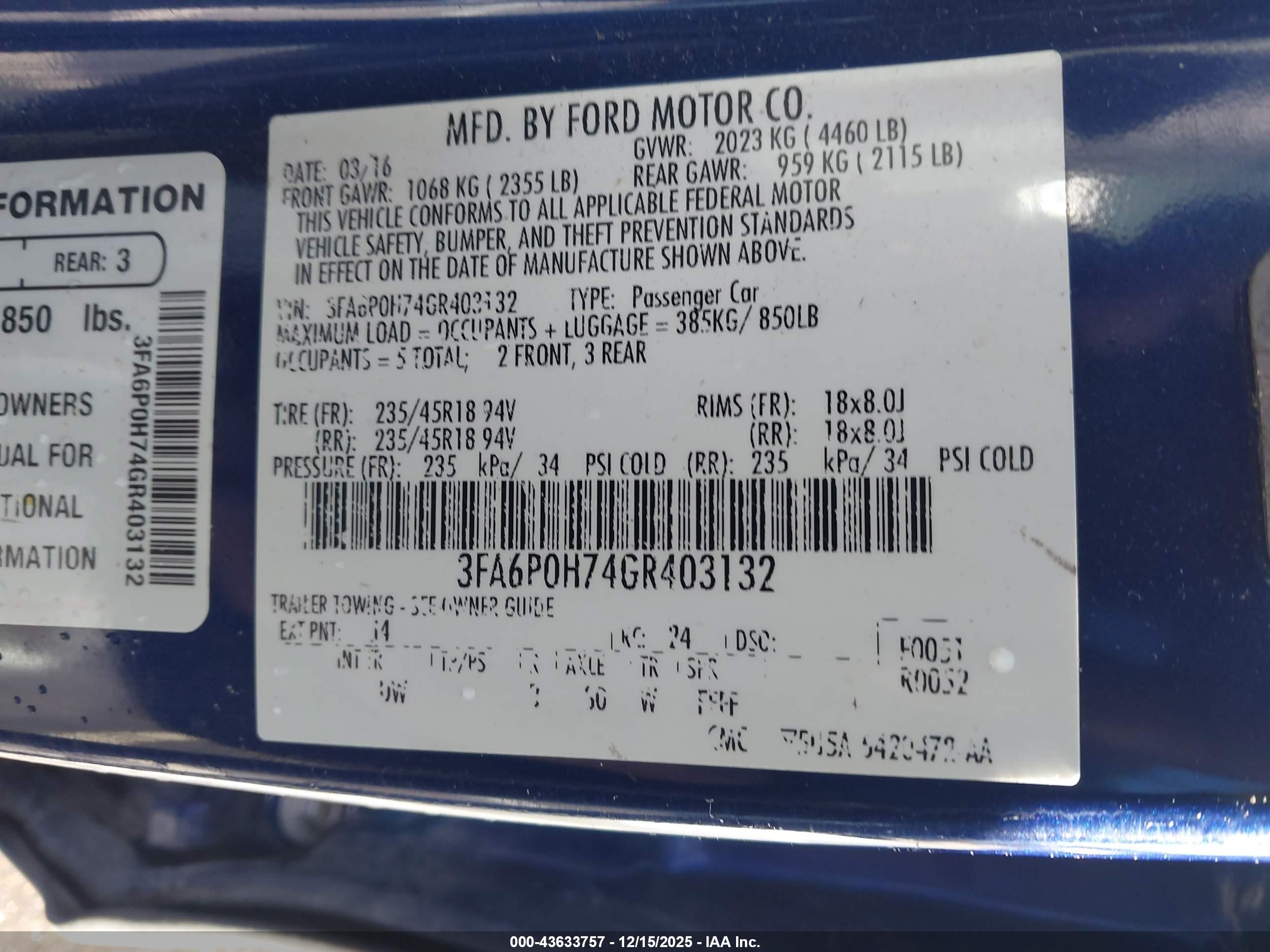 FORD FUSION image 9