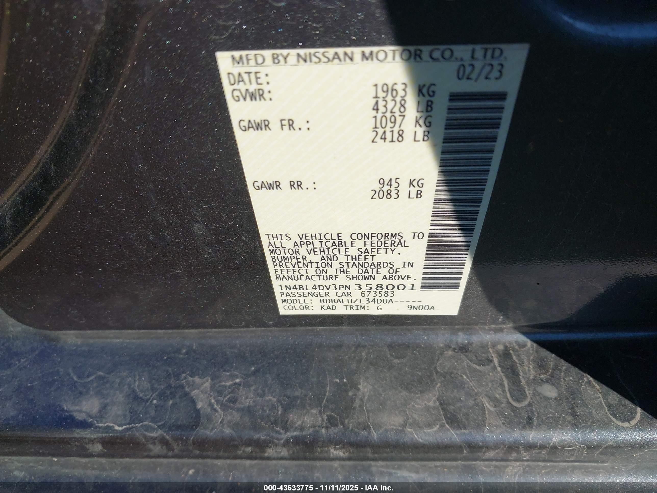 NISSAN ALTIMA image 9