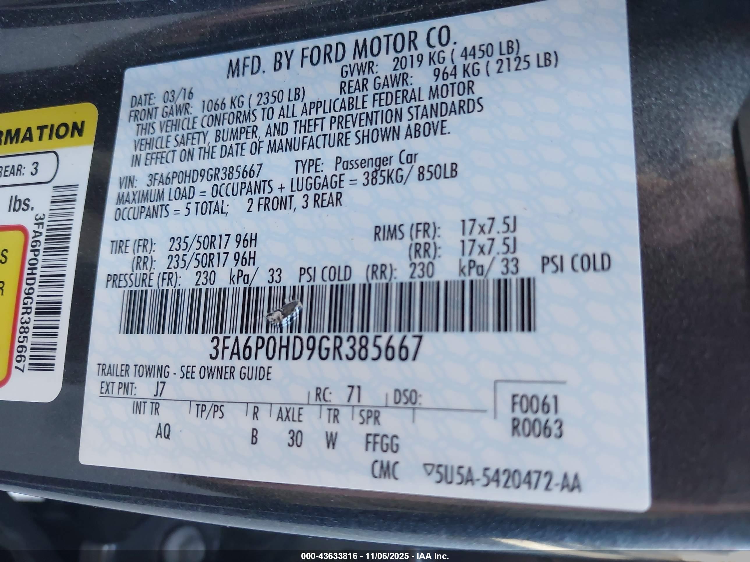 FORD FUSION image 9