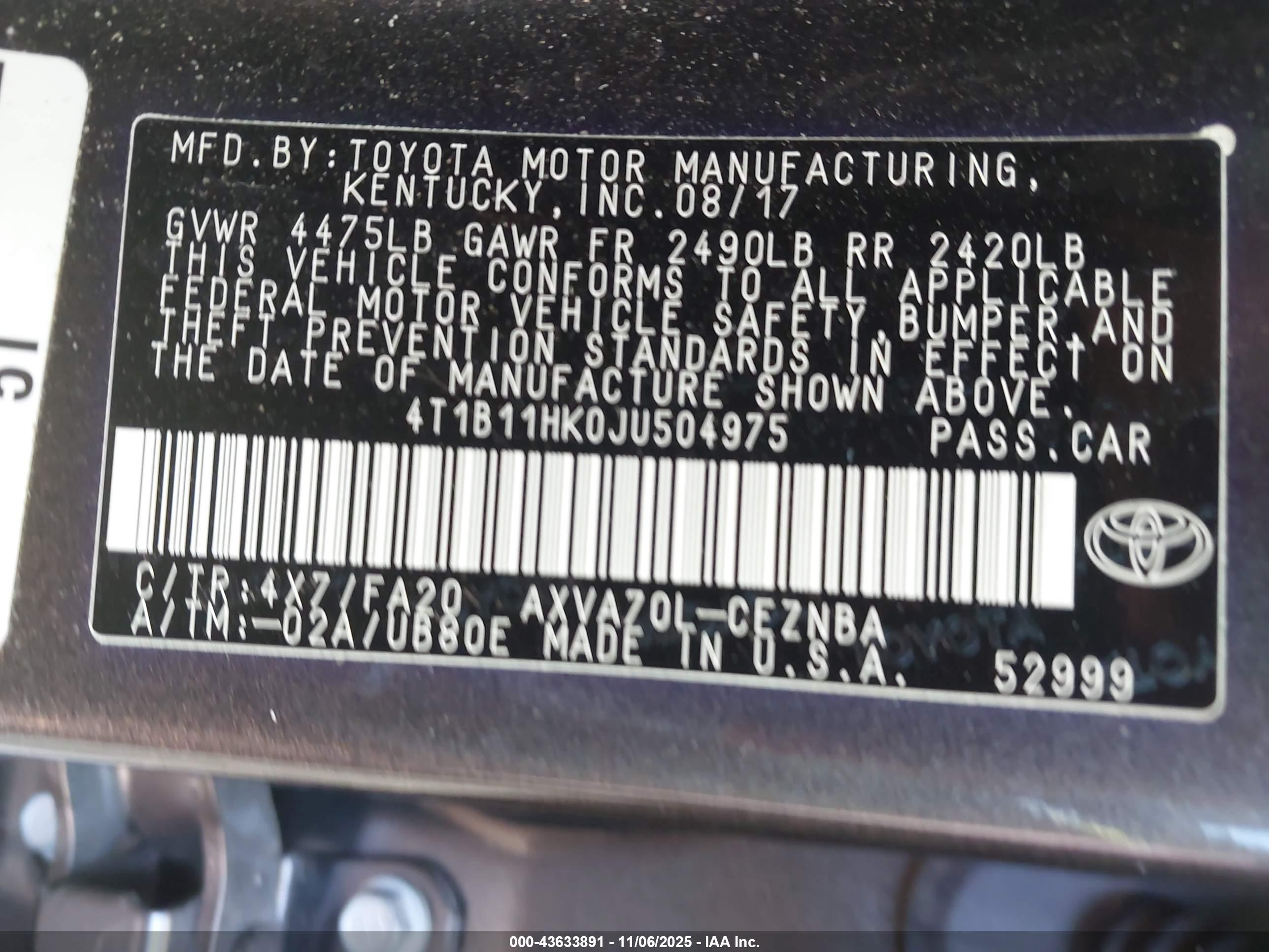 TOYOTA CAMRY image 9