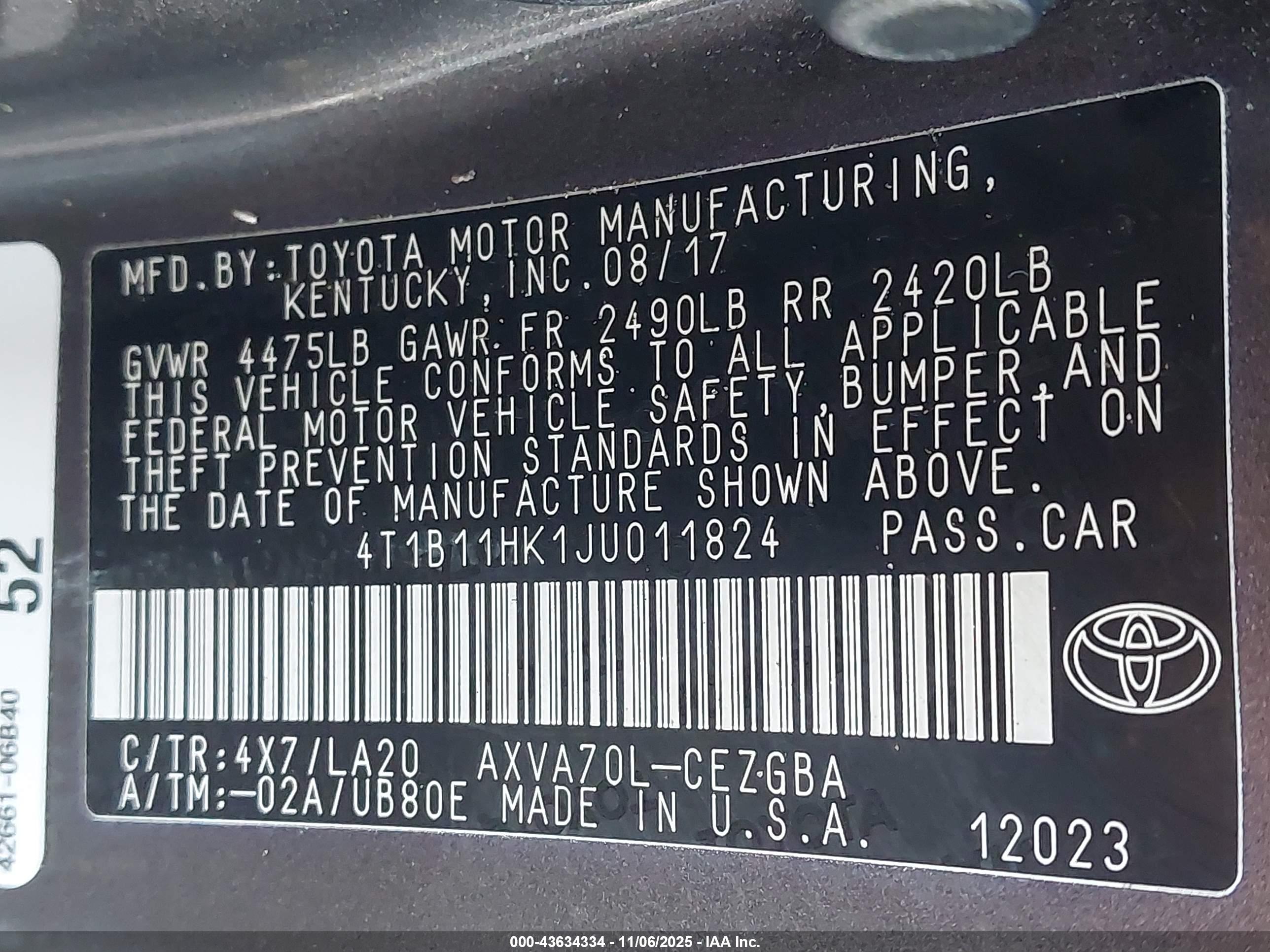 TOYOTA CAMRY image 9