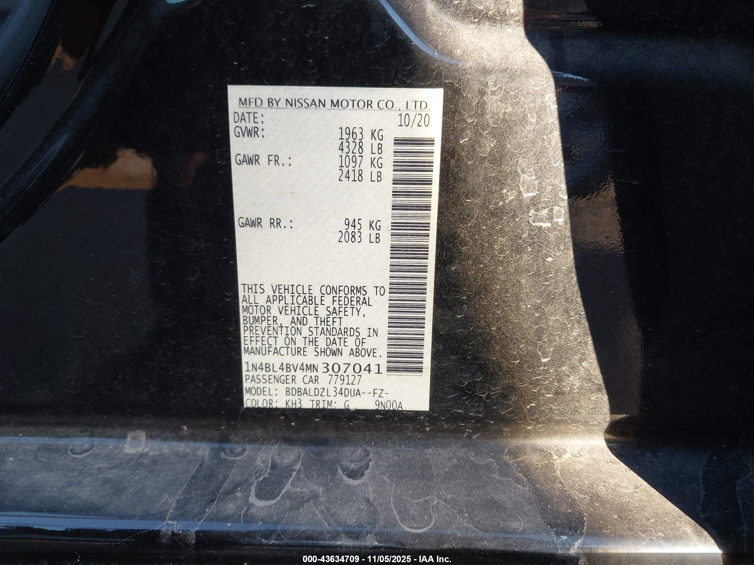 NISSAN ALTIMA image 9