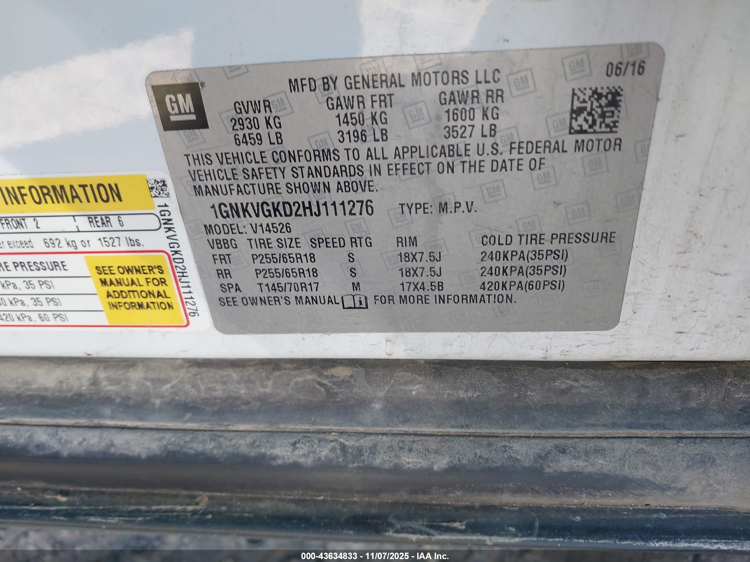 CHEVROLET TRAVERSE image 9