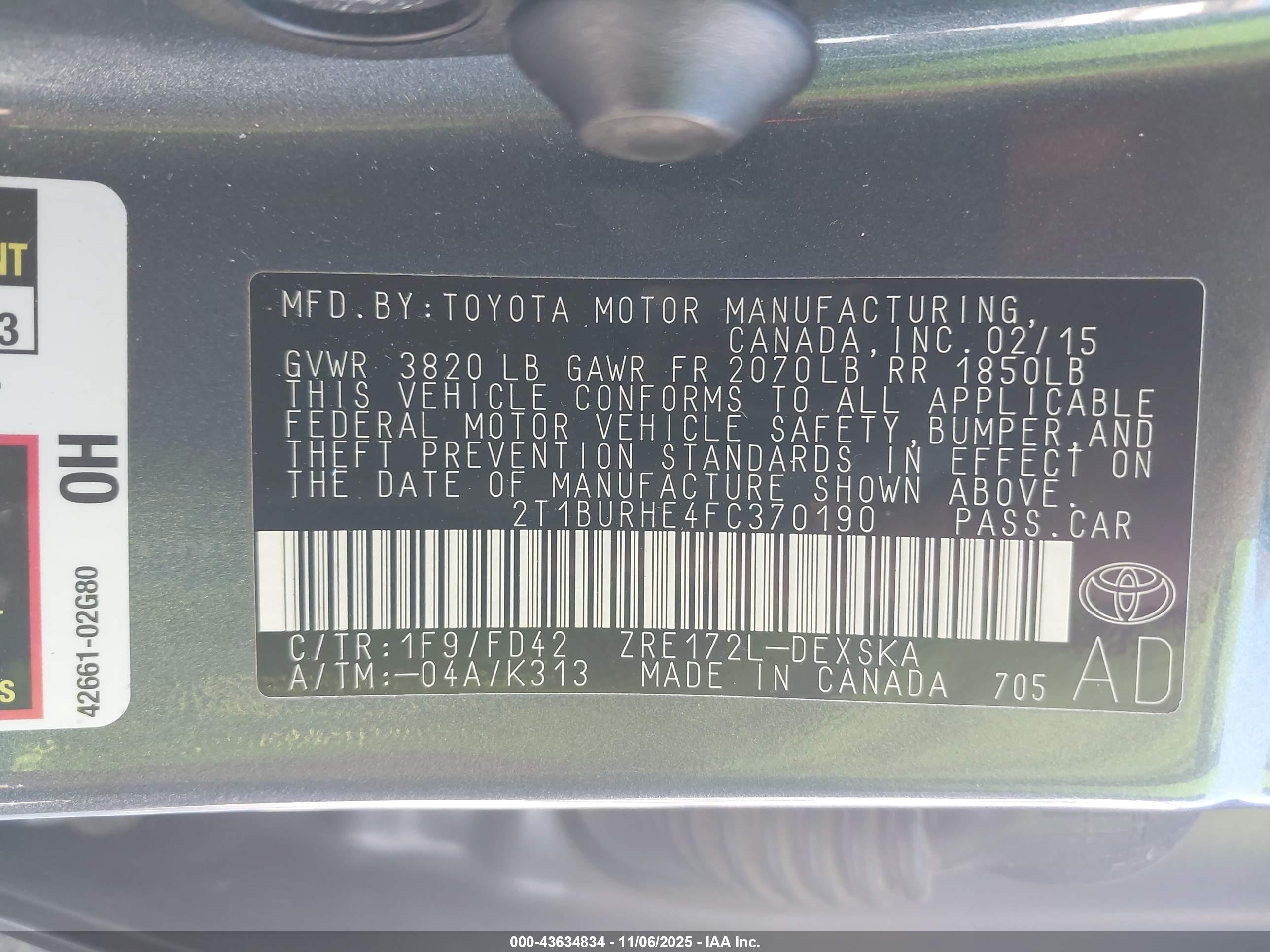 TOYOTA COROLLA image 9