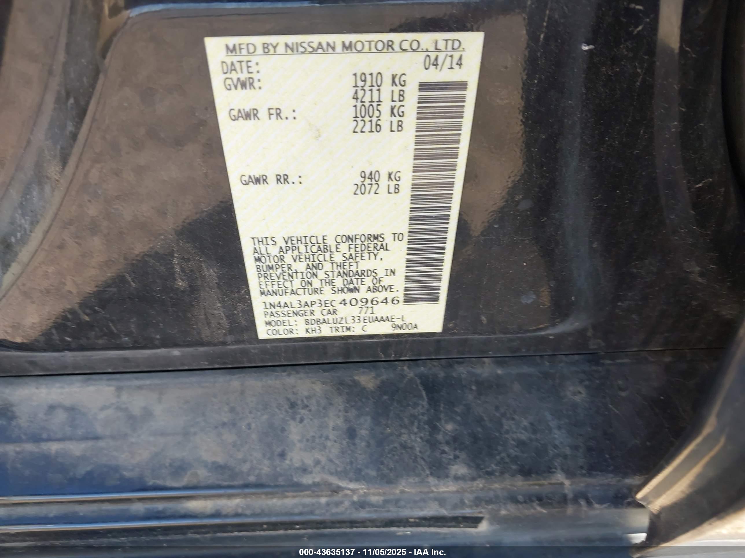 NISSAN ALTIMA image 9