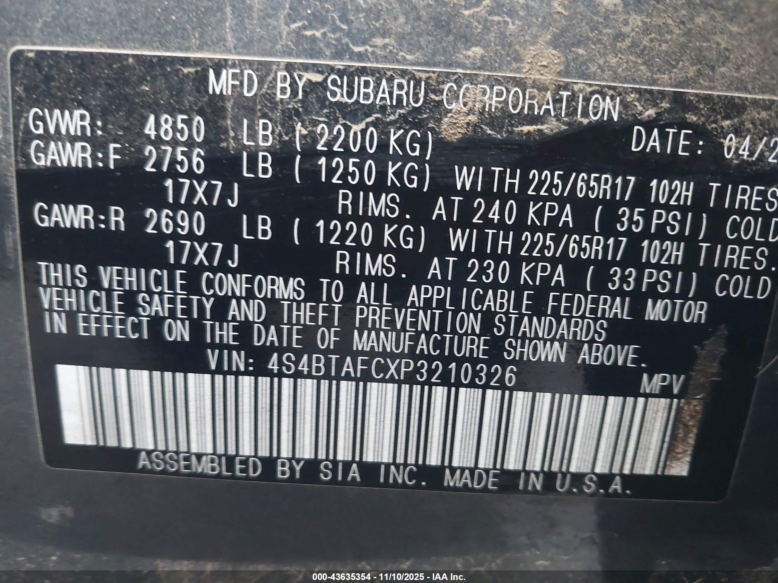 SUBARU OUTBACK image 9