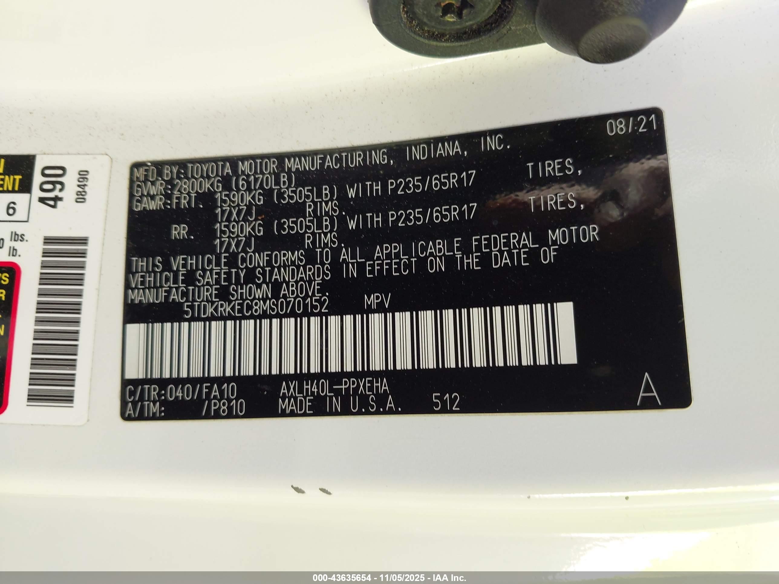 TOYOTA SIENNA image 9