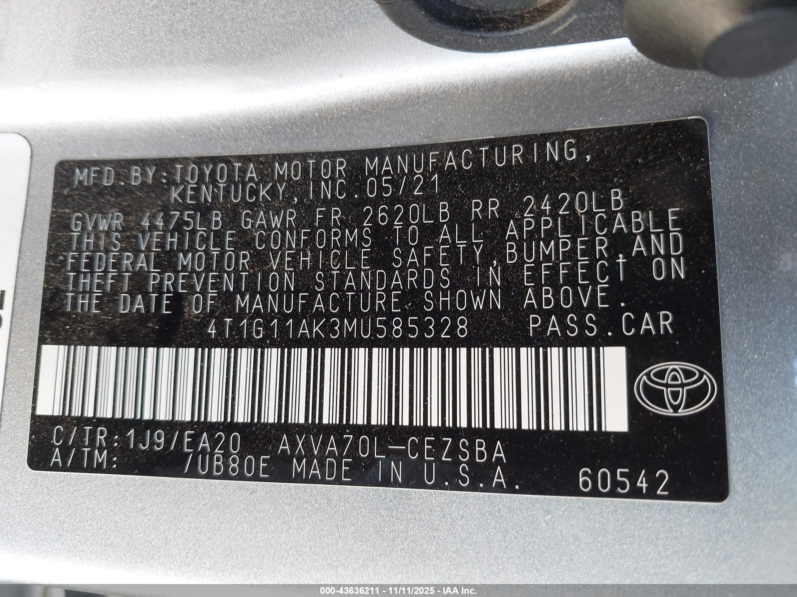 TOYOTA CAMRY image 9