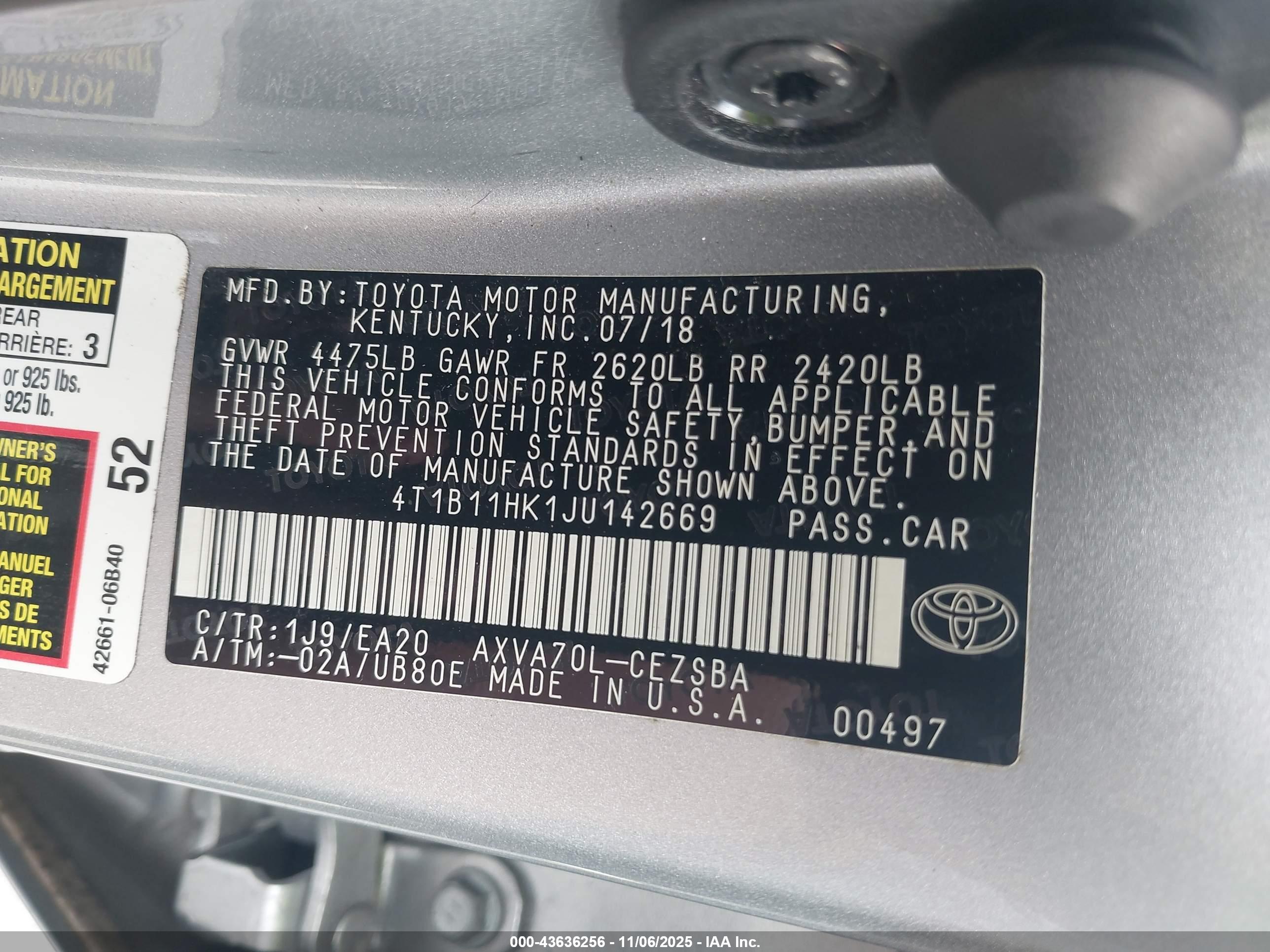 TOYOTA CAMRY image 9