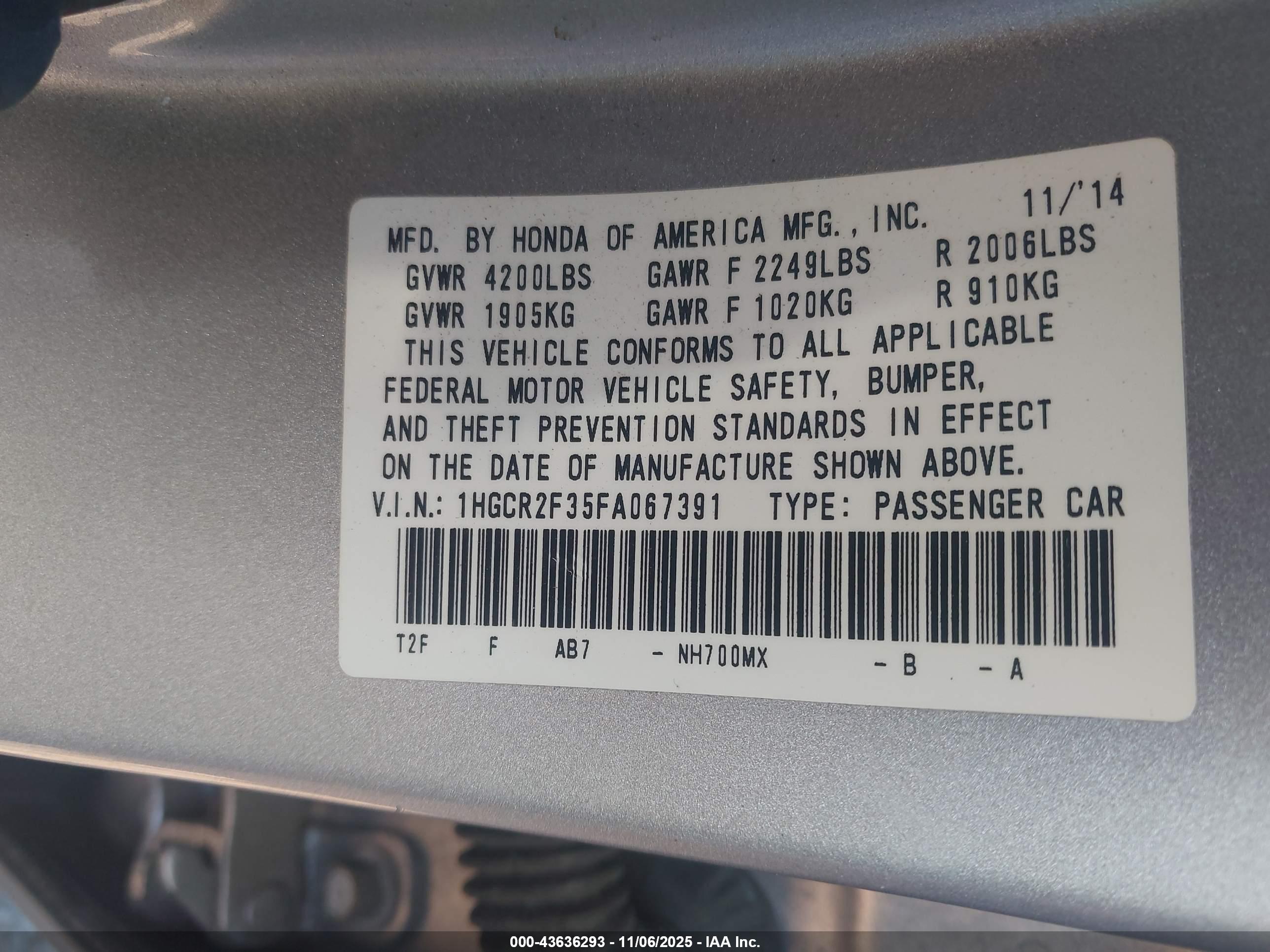 HONDA ACCORD image 9